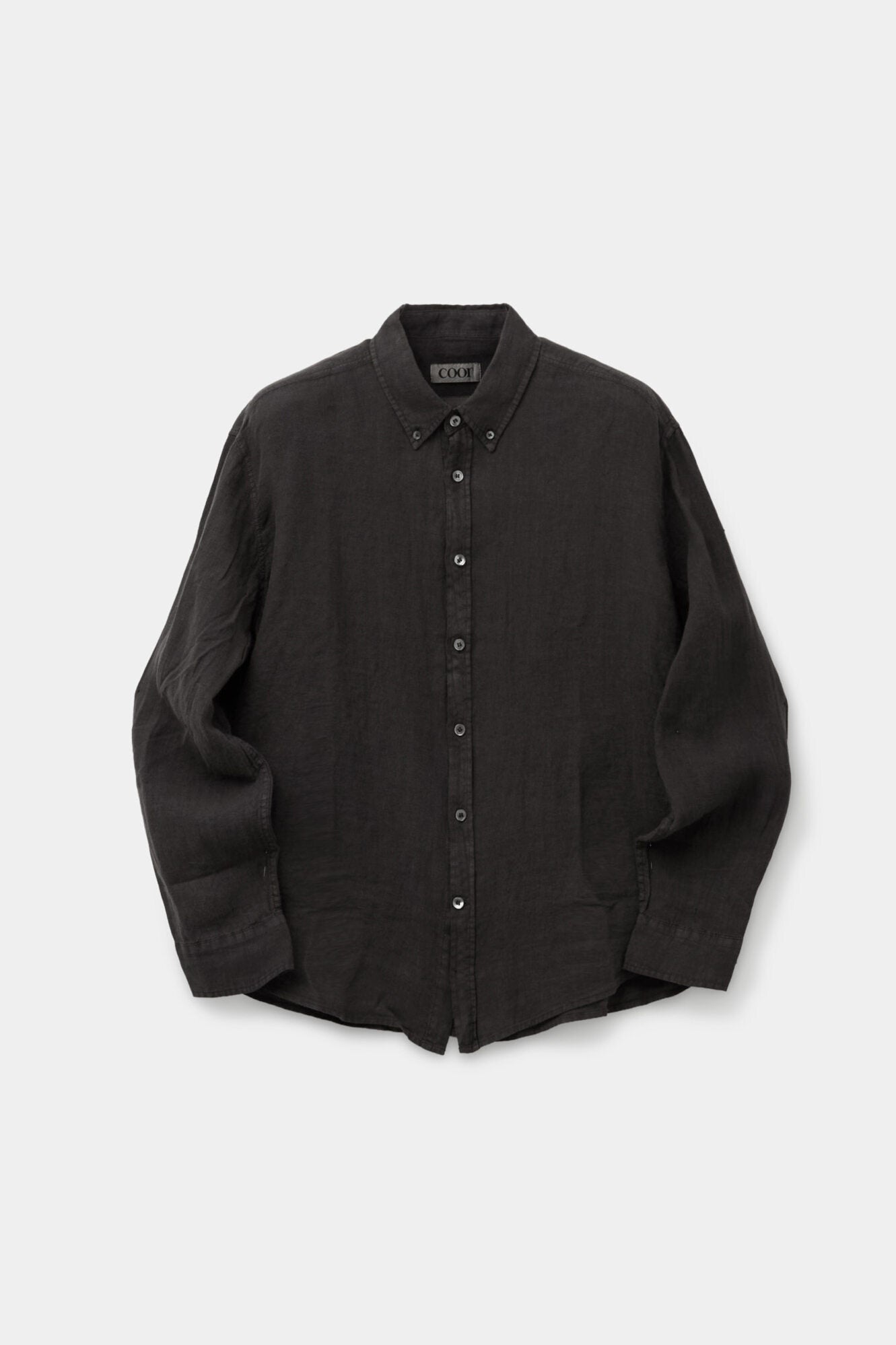 Linen dyed oversized shirt (Washed charcoal)