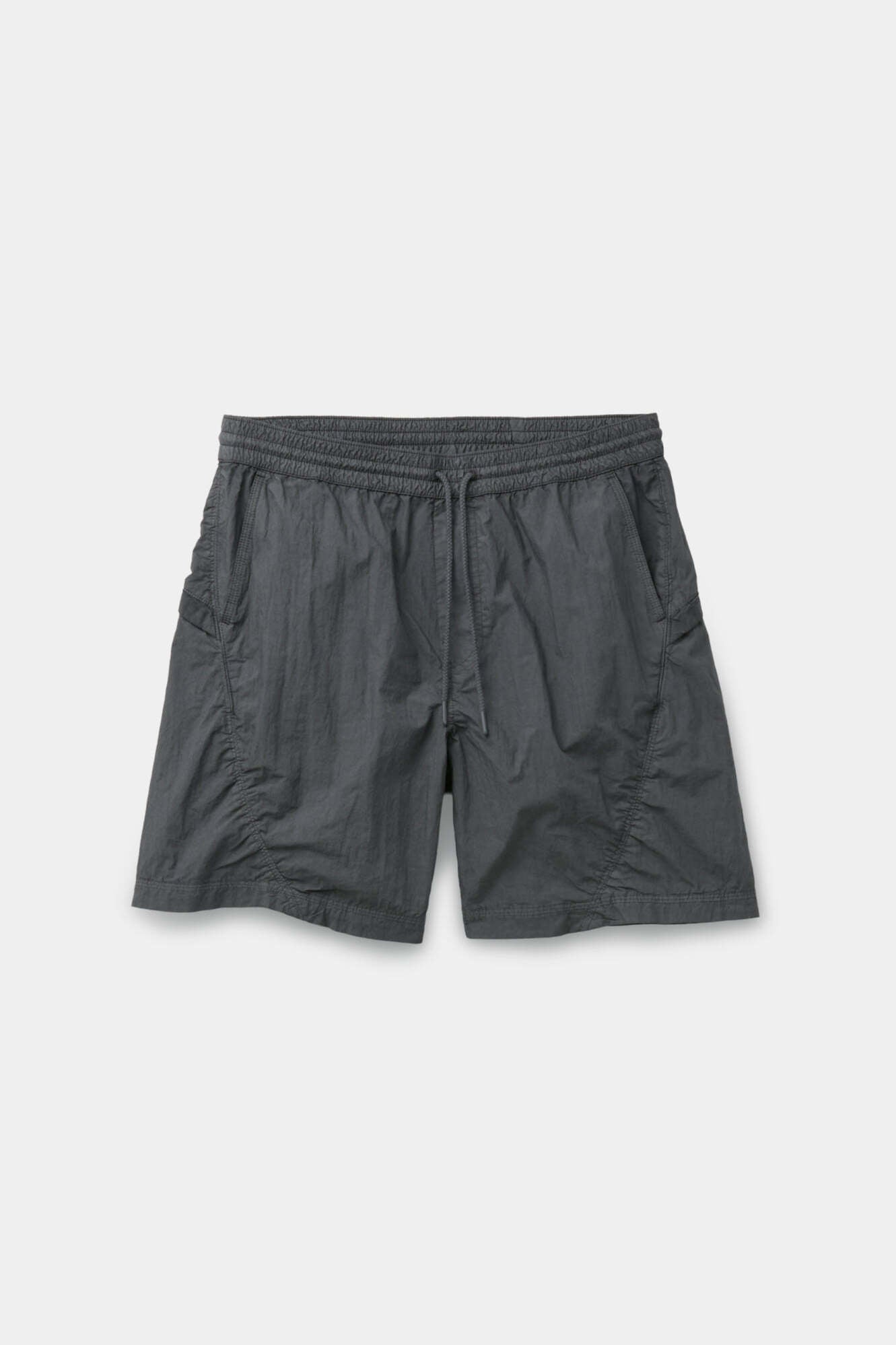 Garment dyed nylon short pants (Washed charcoal)