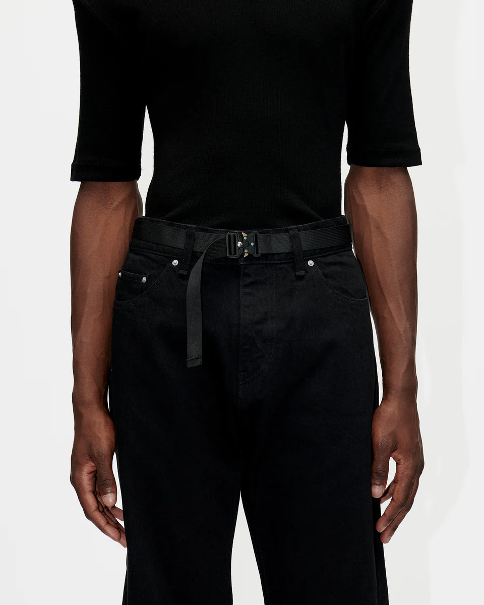 6-1A5-009 Buckle Belt Strap 009 Black