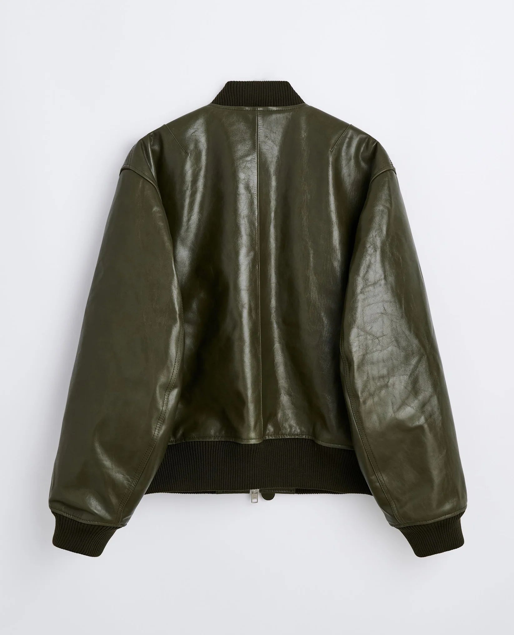 LEATHER FLIGHT JACKET - 320 GREEN