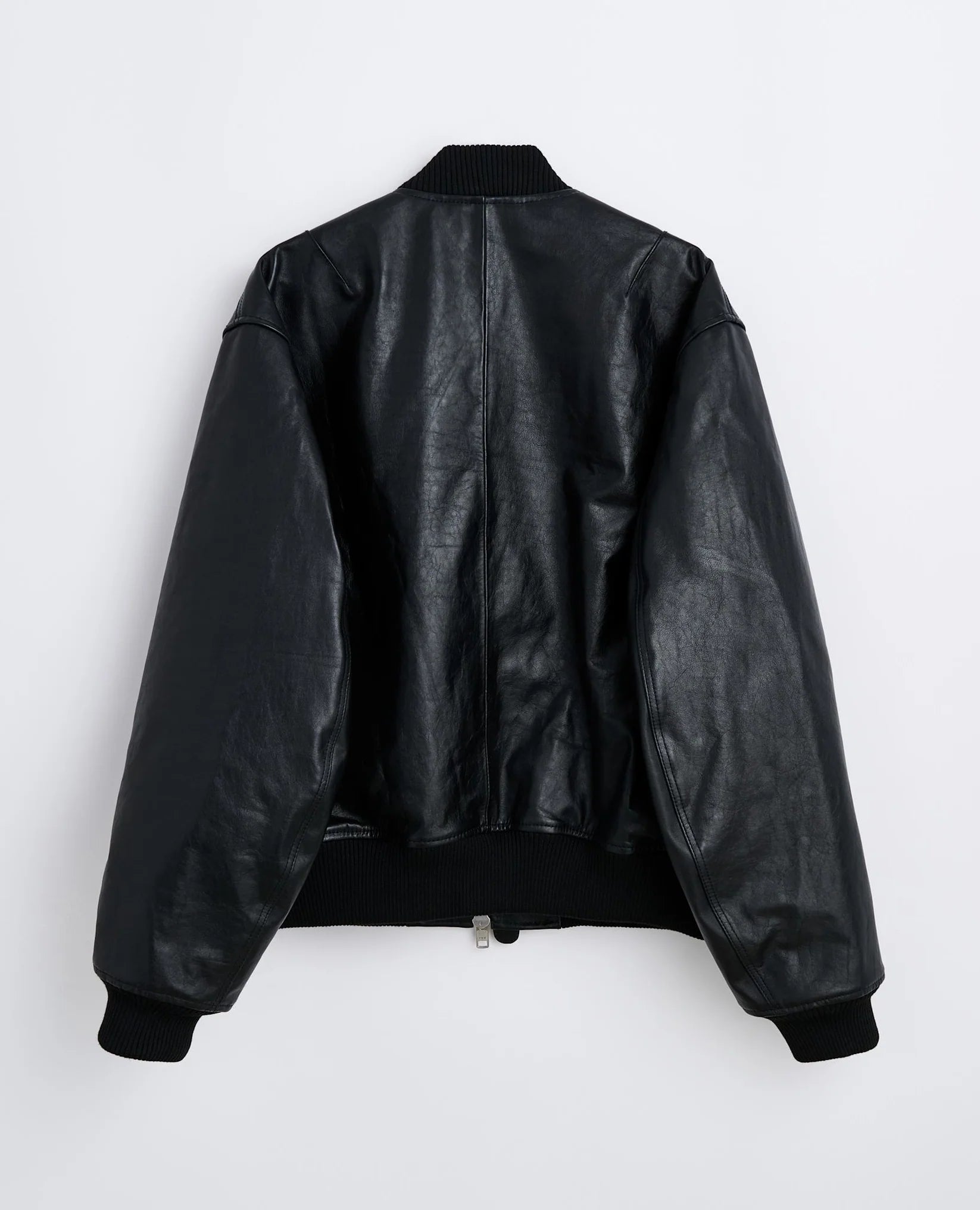 LEATHER FLIGHT JACKET - 999 BLACK
