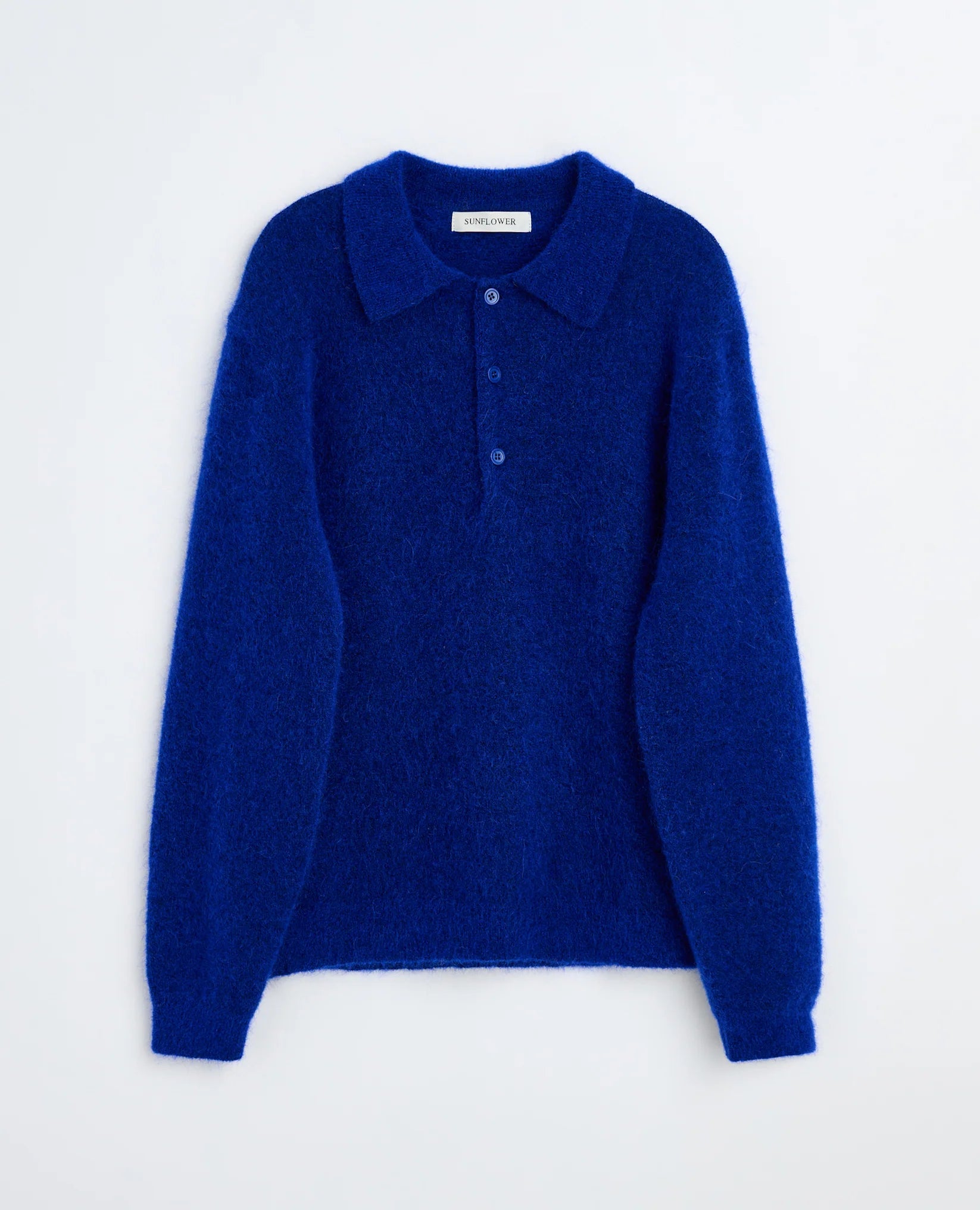 MOHAIR POLO - 200 KLEIN BLUE