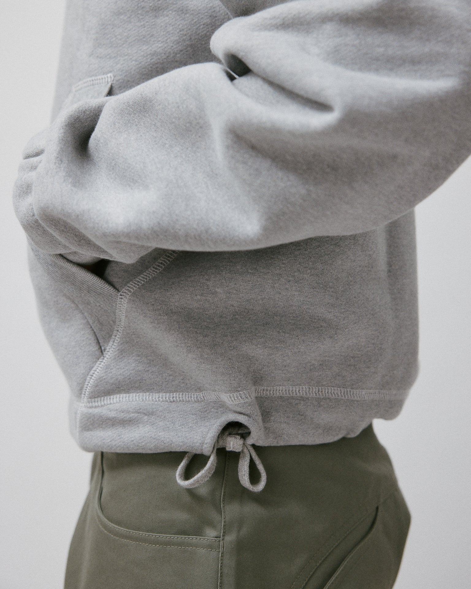 Knot Zip Sweater Heather Grey