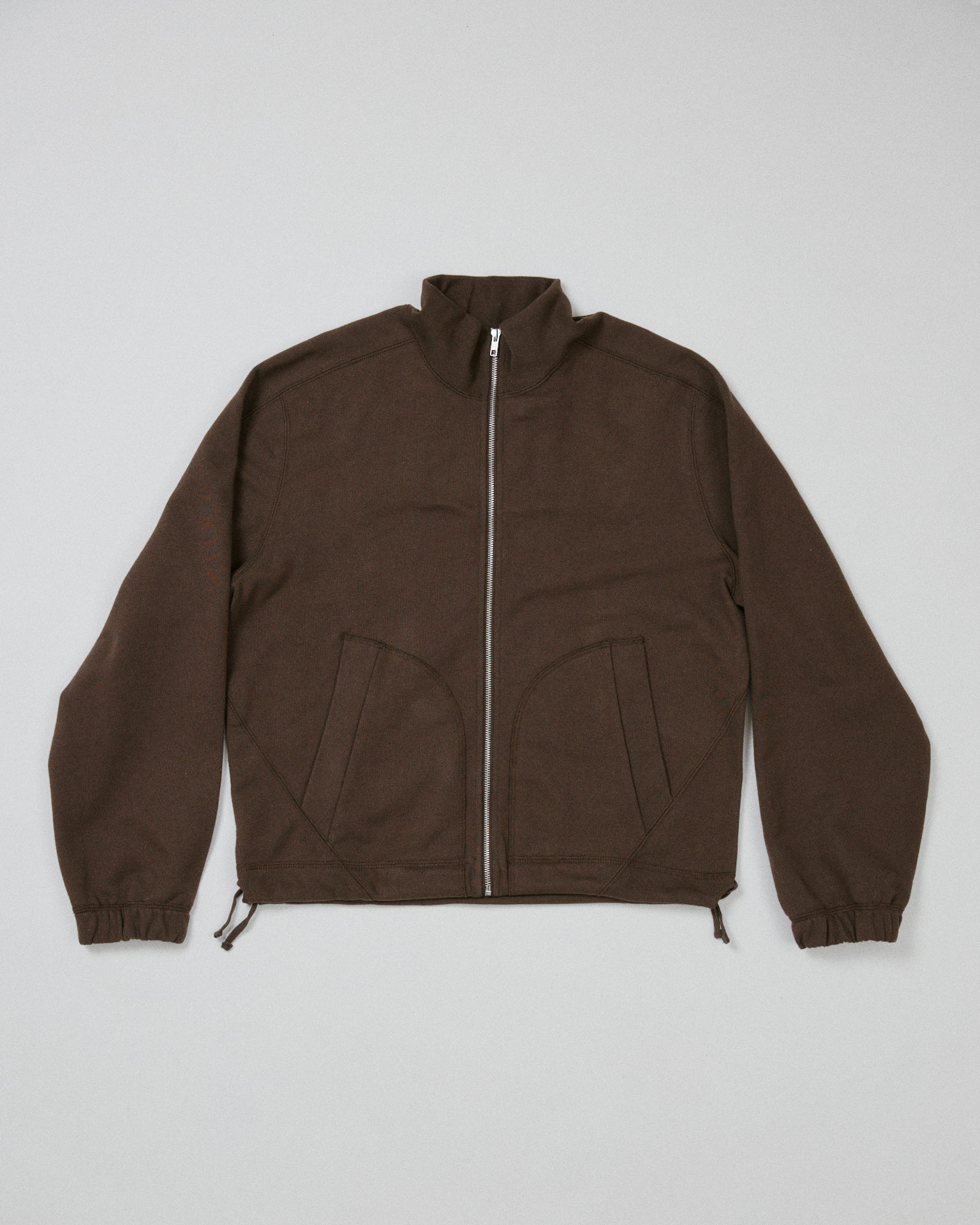 Knot Zip Sweater Brown