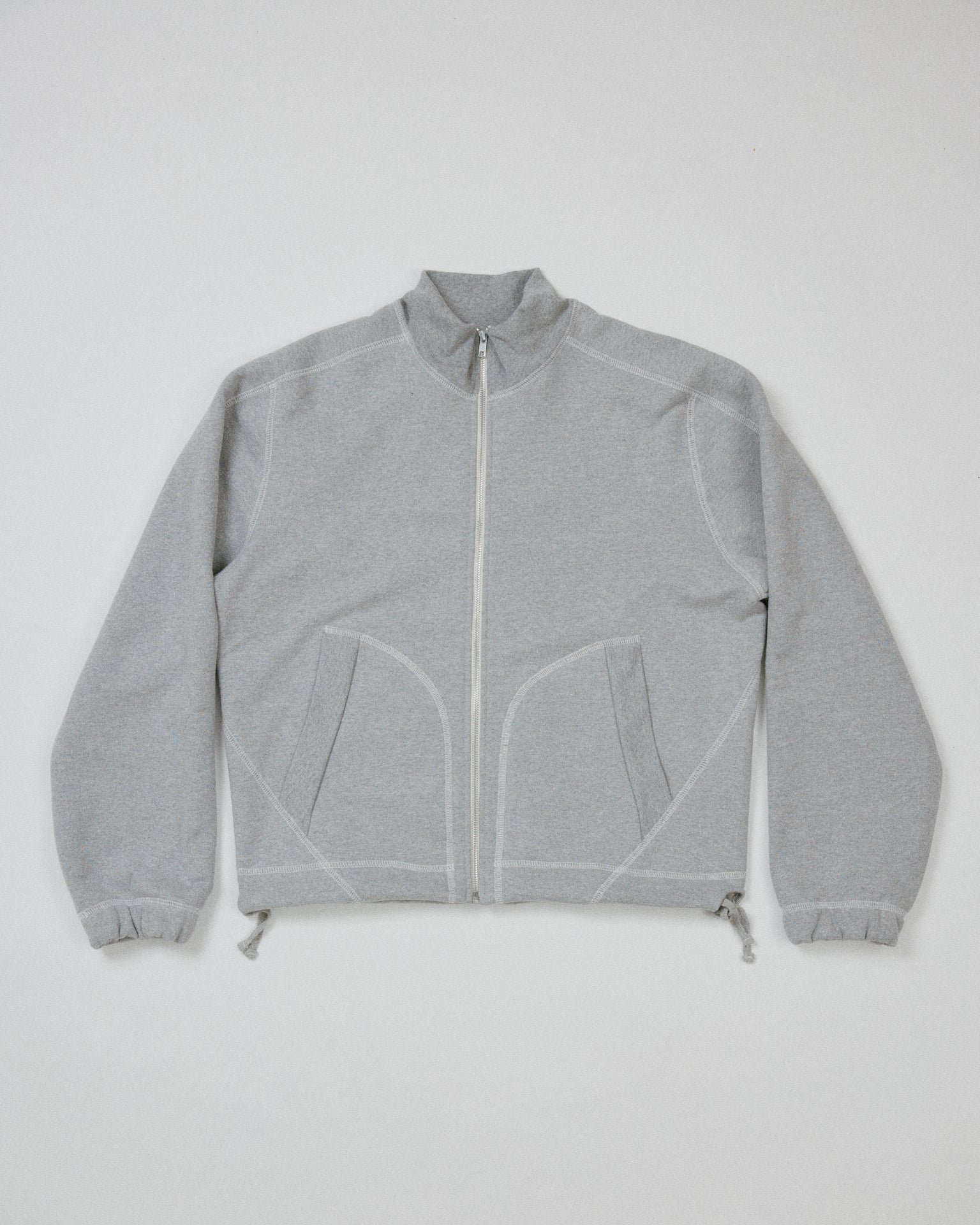Knot Zip Sweater Heather Grey