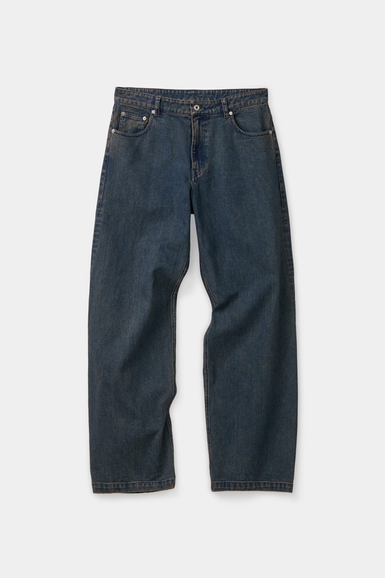 Back side blue tinted jeans (Two-tone blue)