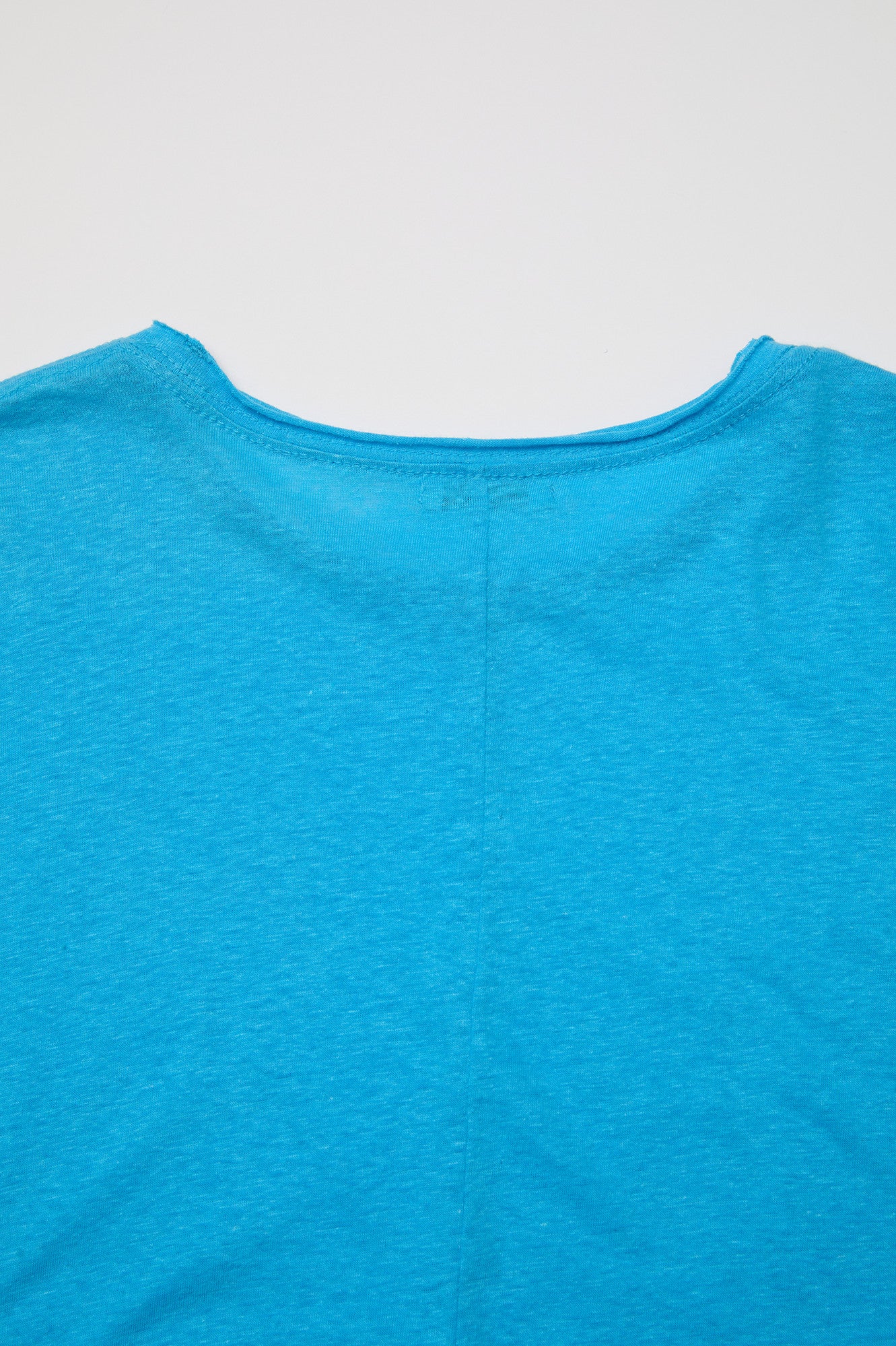 Linen blend long sleeve t-shirt (Blue opal)