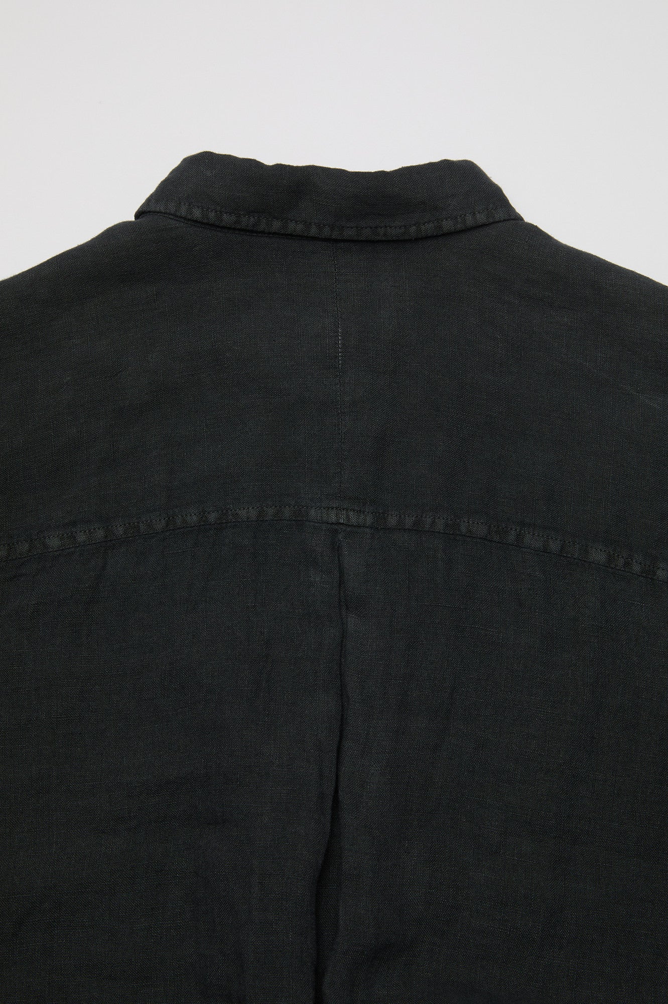 Linen dyed oversized shirt (Washed charcoal)