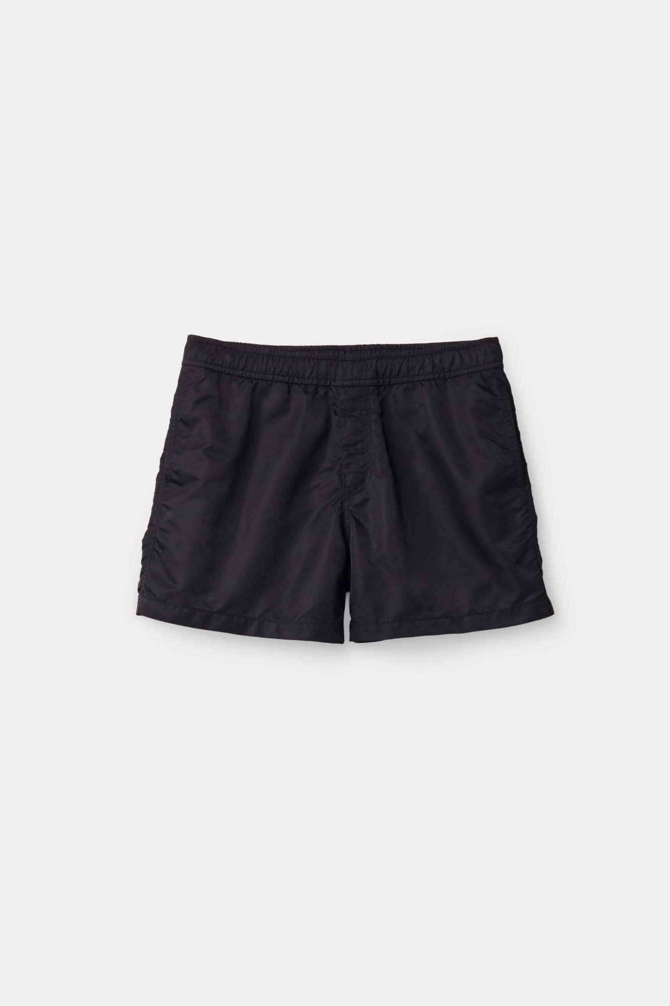 Puckering nylon tech shorts (Black)