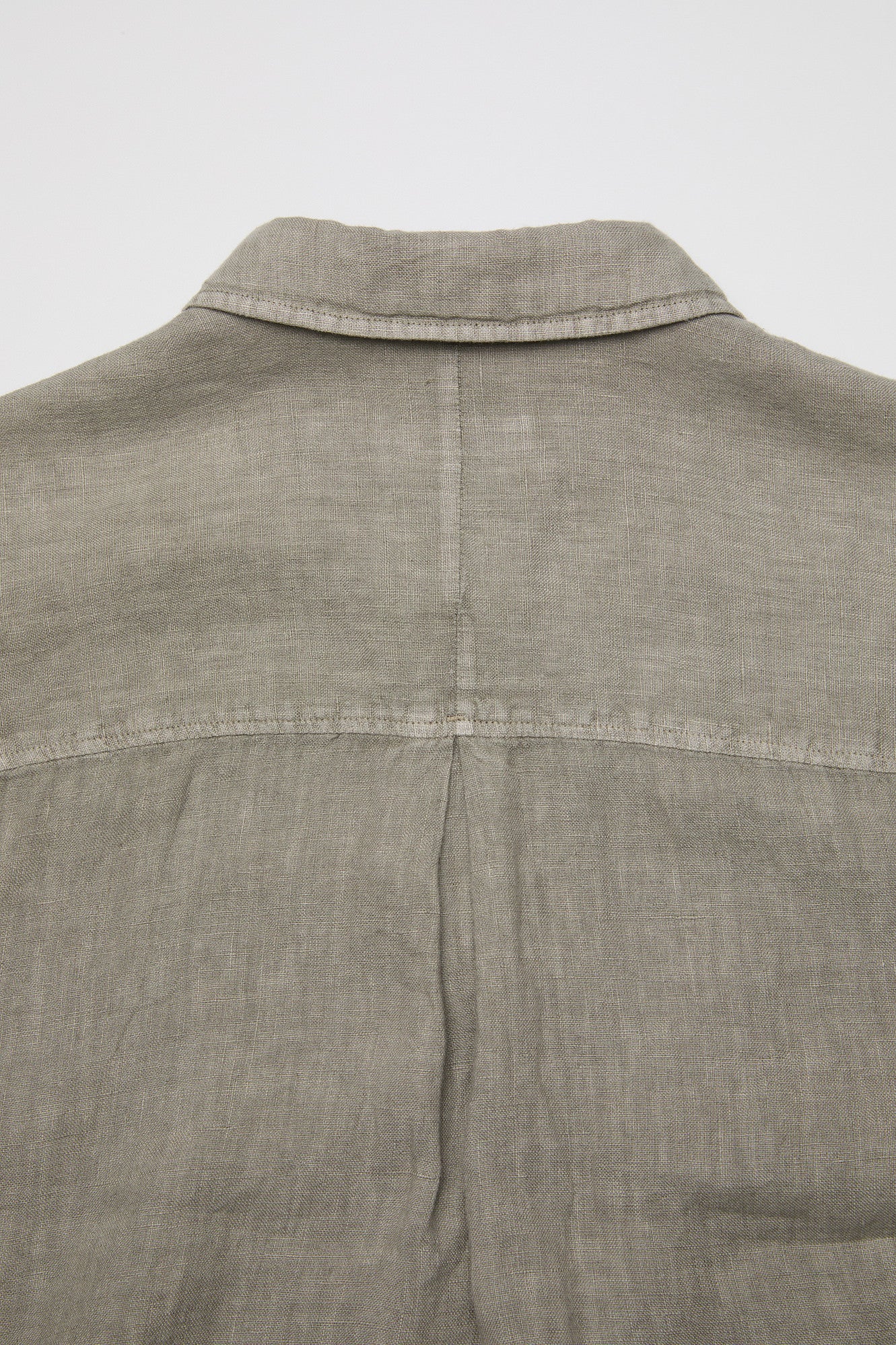 Linen dyed oversized shirt (Washed sand beige)