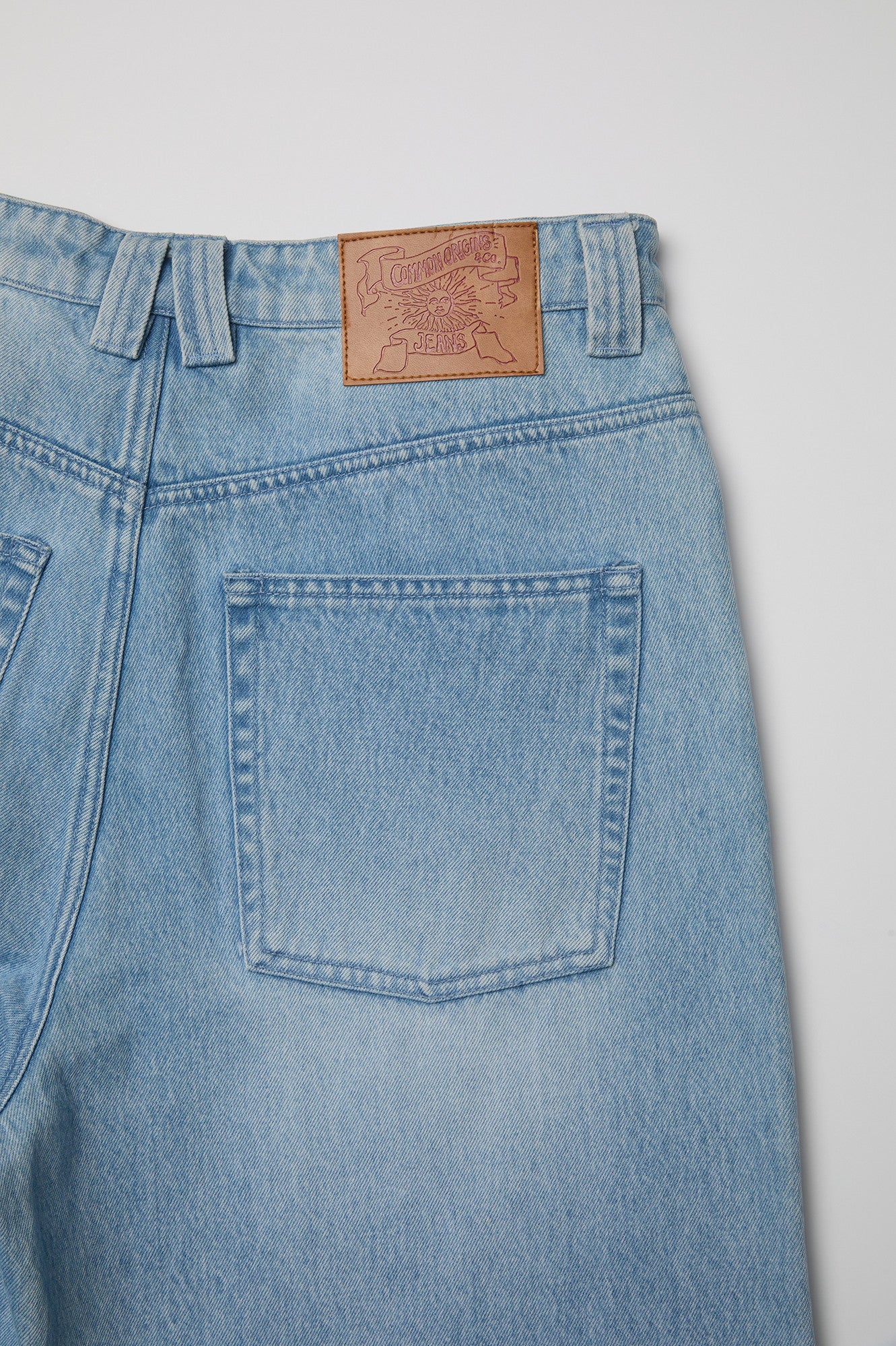 Ice blue washed baggy fit jeans (Ice blue)