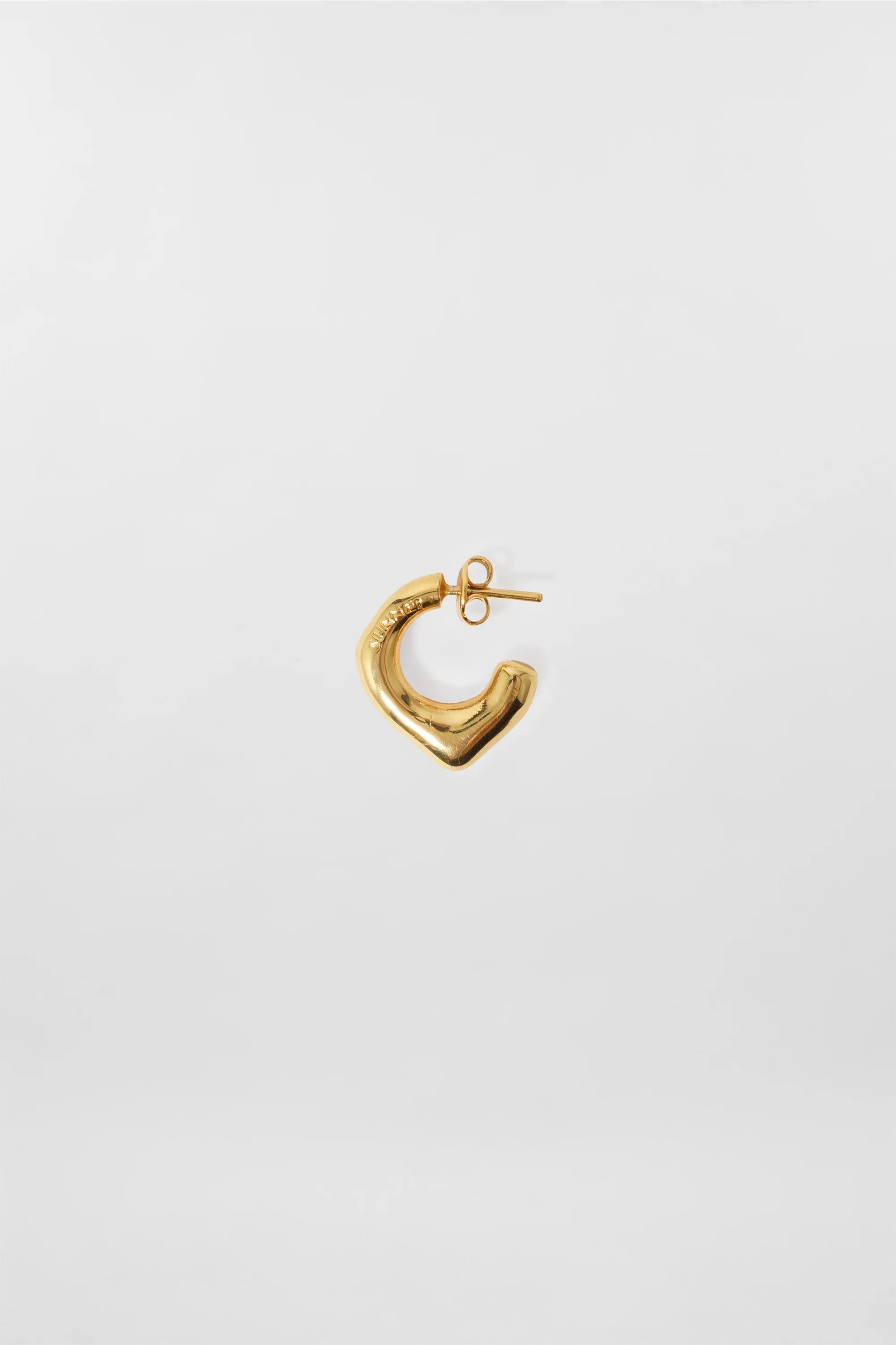 SINGLE METALLIZED EARRING / gold