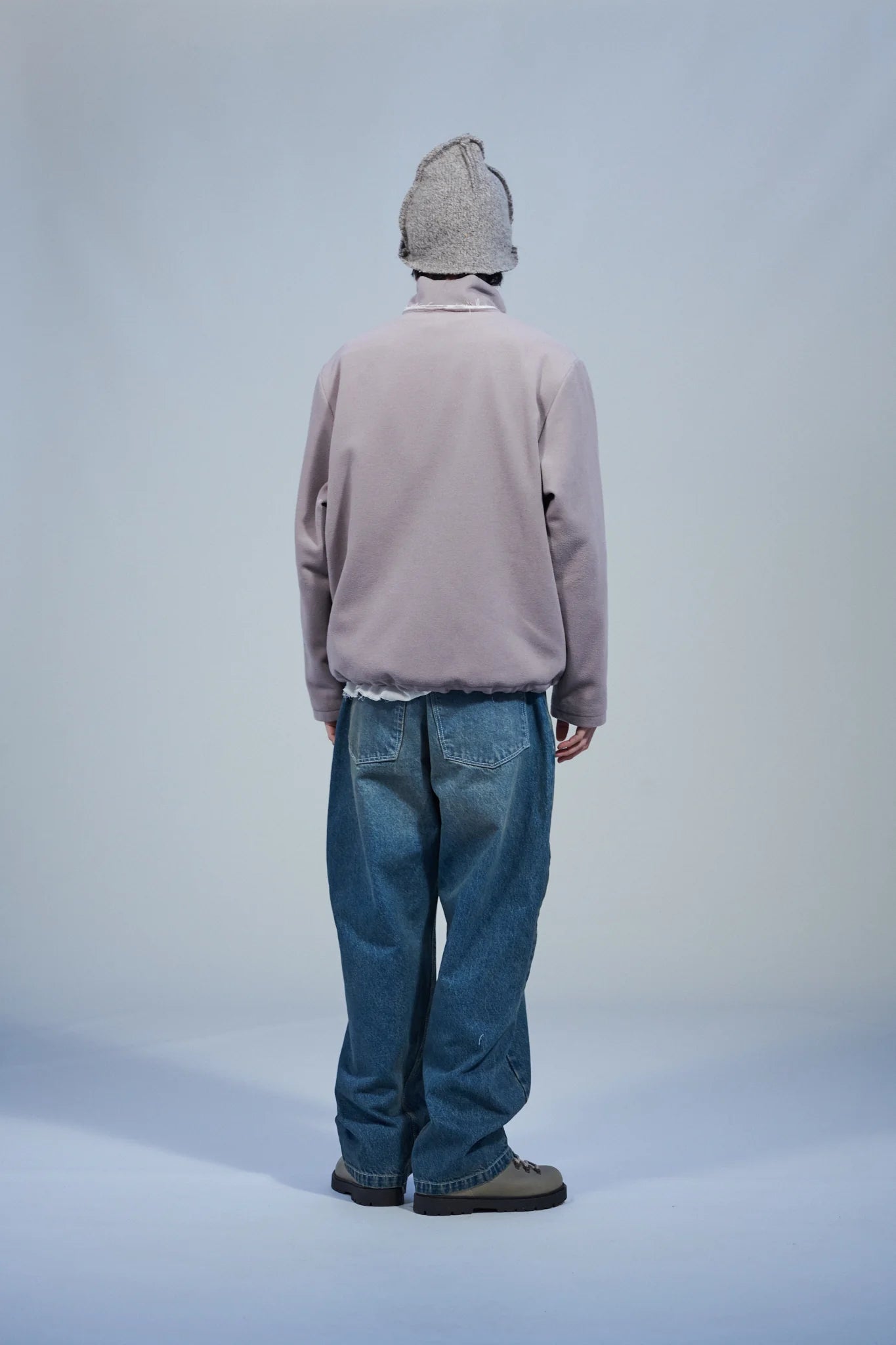 CF.22.09.05.03 FLEECE ANORAK pilled wool fleece sand