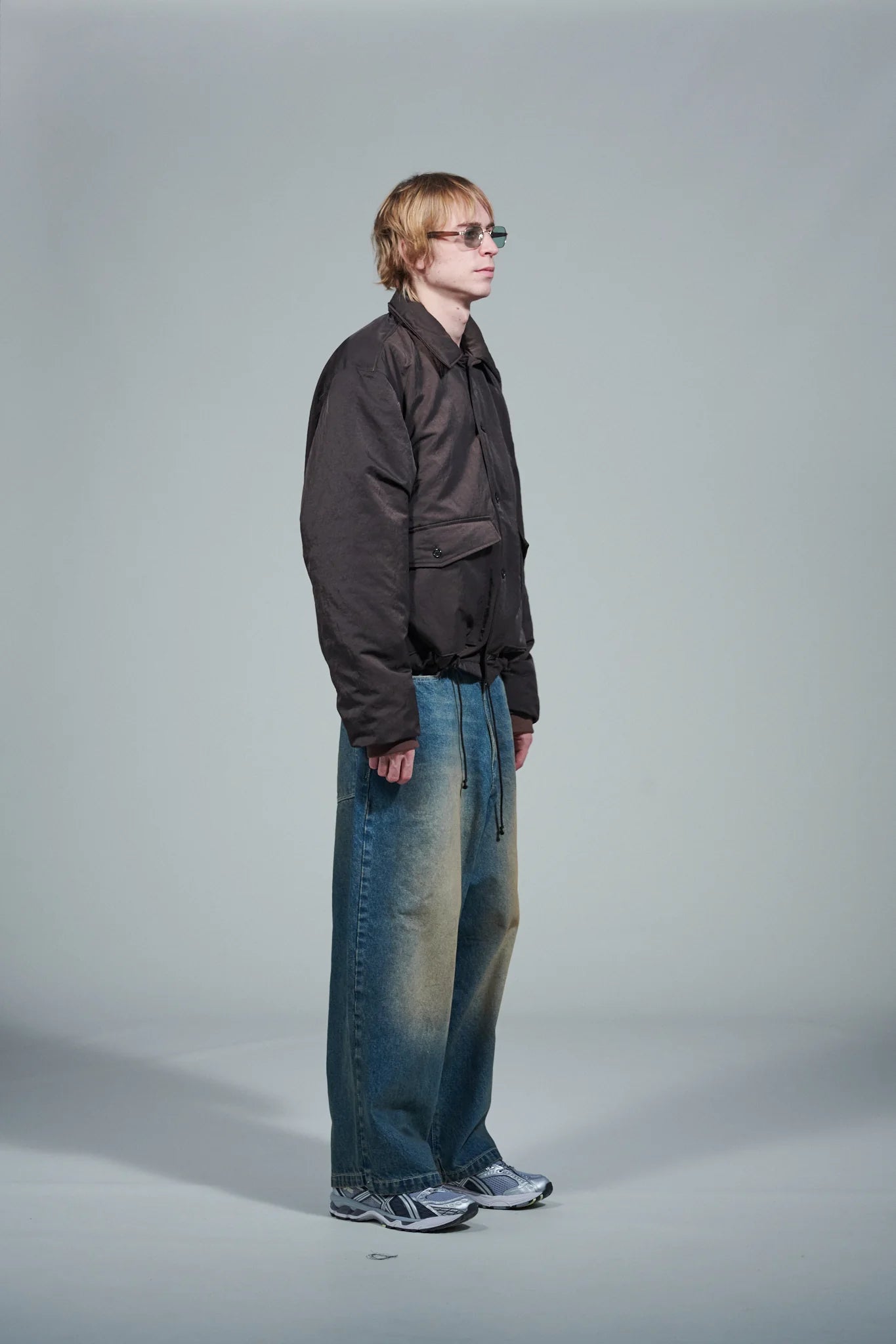 CF.22.10.05.01 PUFFED SIMPLE JACKET technical nylon brown