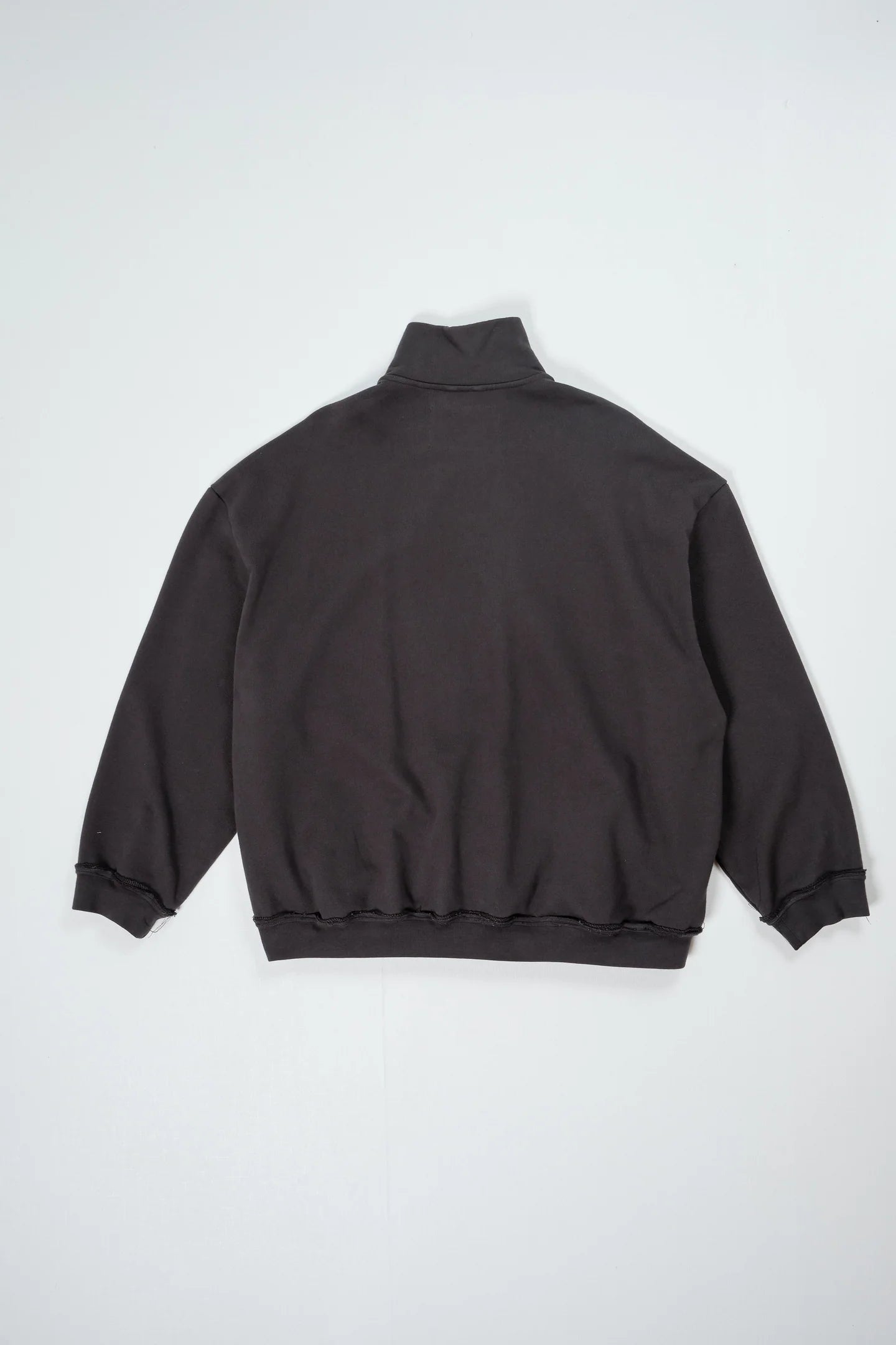 CF.22.02.02.02 HALF-ZIP SWEAT heavy loop-back dark grey