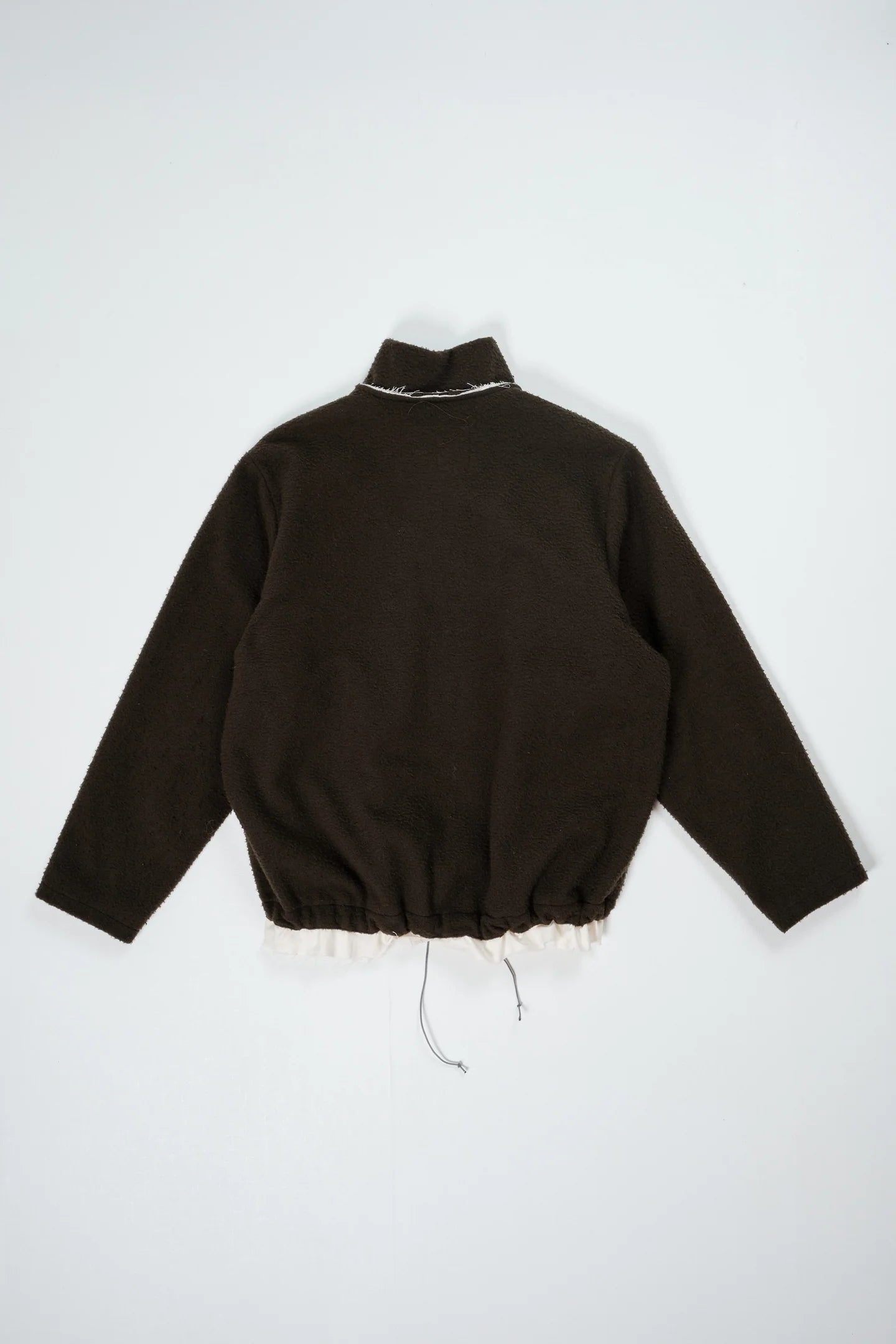 CF.22.09.05.02 FLEECE ANORAK pilled wool fleece green