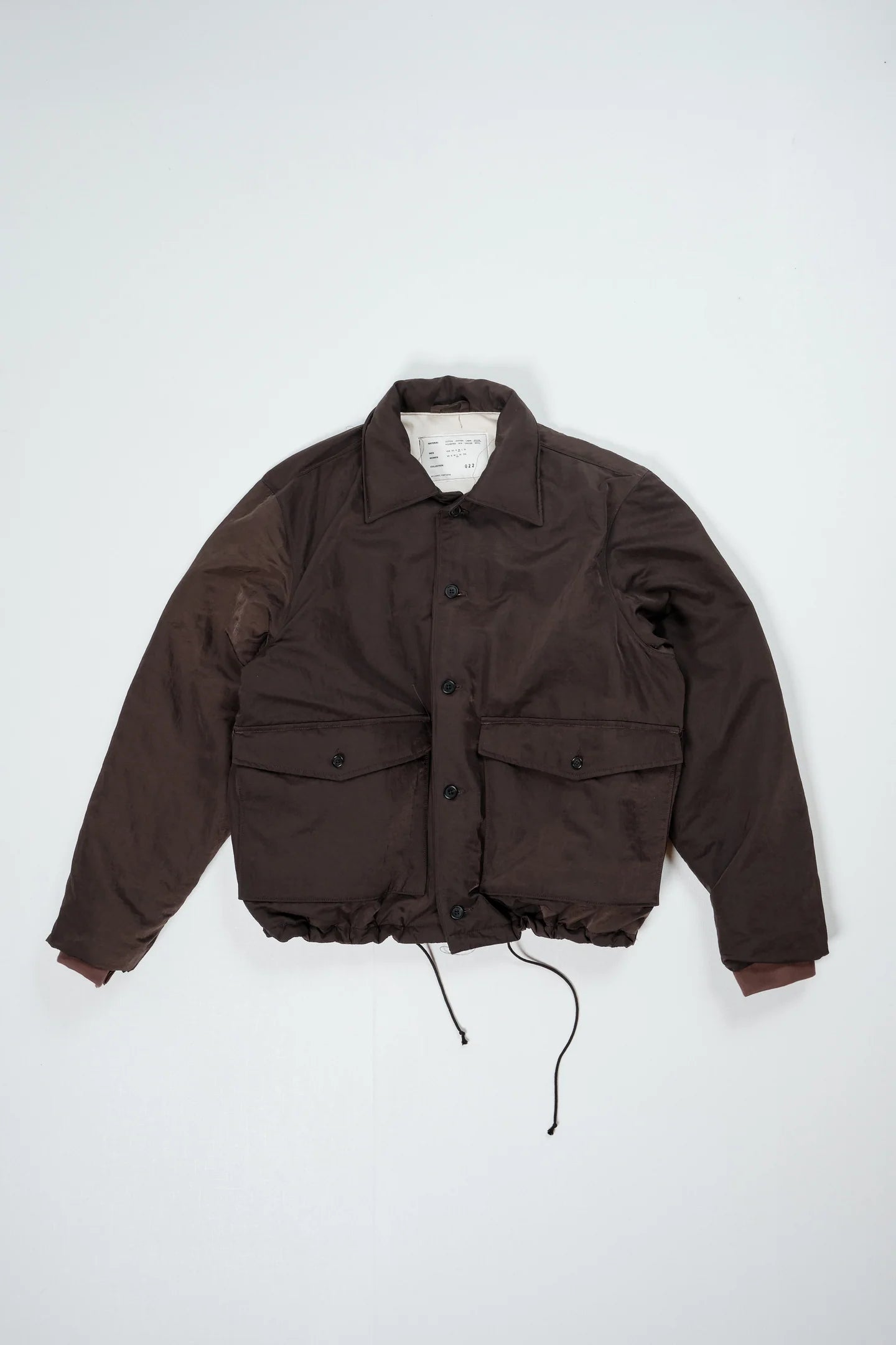 CF.22.10.05.01 PUFFED SIMPLE JACKET technical nylon brown