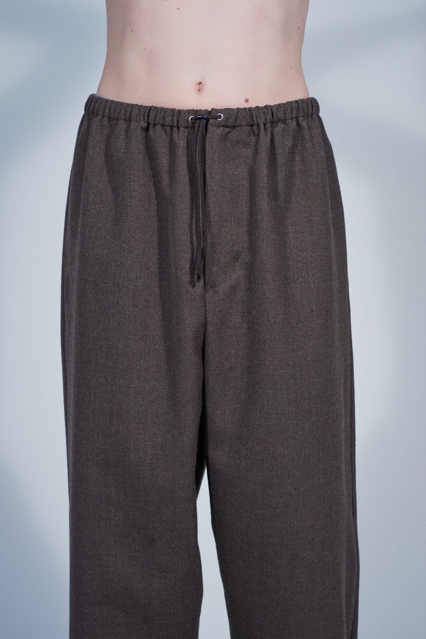 CF.22.06.02.01 SIMPLE PANTS big weave wool brown