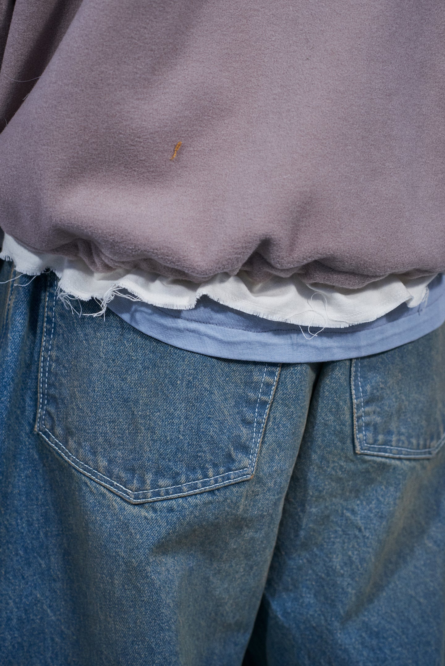 CF.22.09.05.03 FLEECE ANORAK pilled wool fleece sand