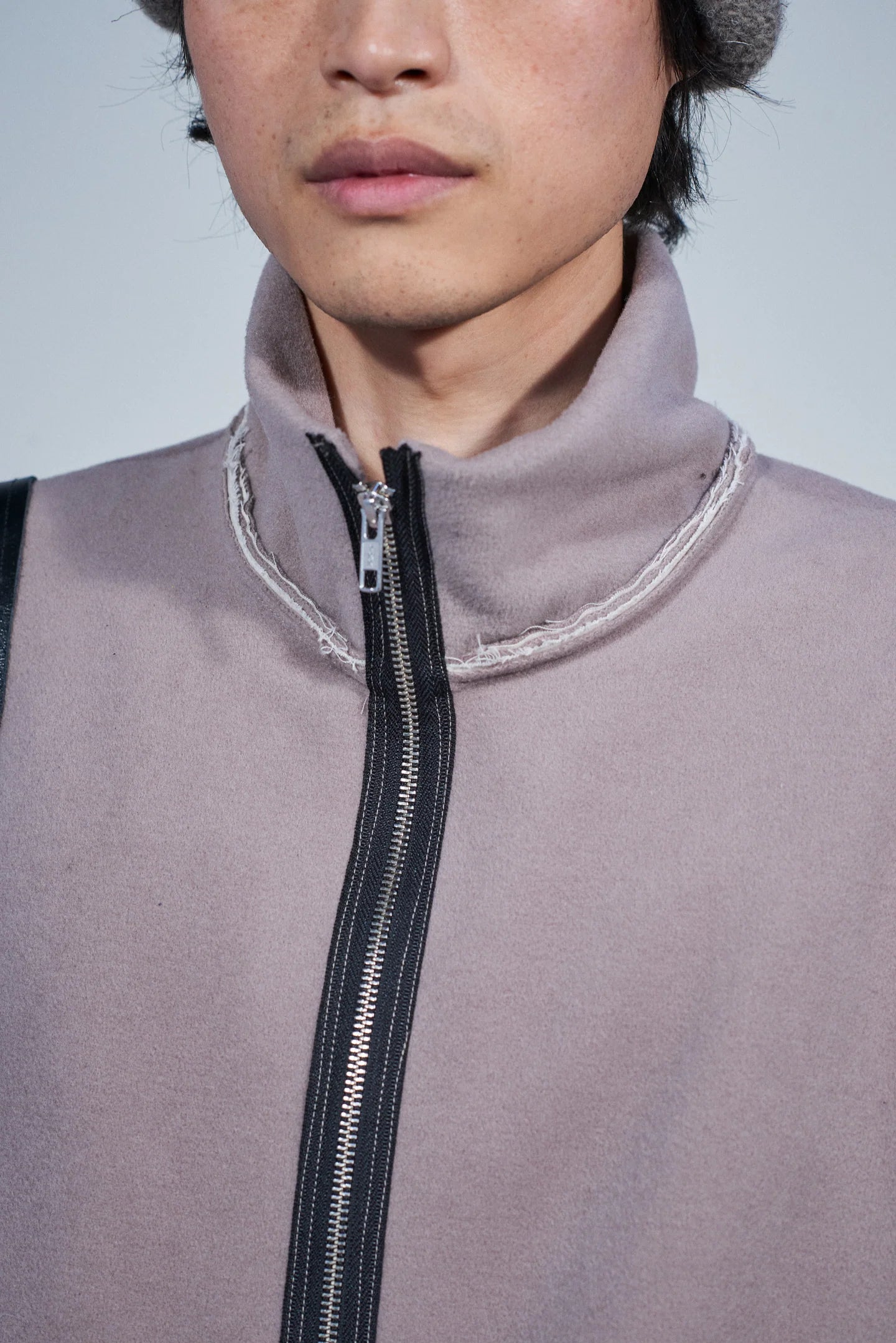 CF.22.09.05.03 FLEECE ANORAK pilled wool fleece sand