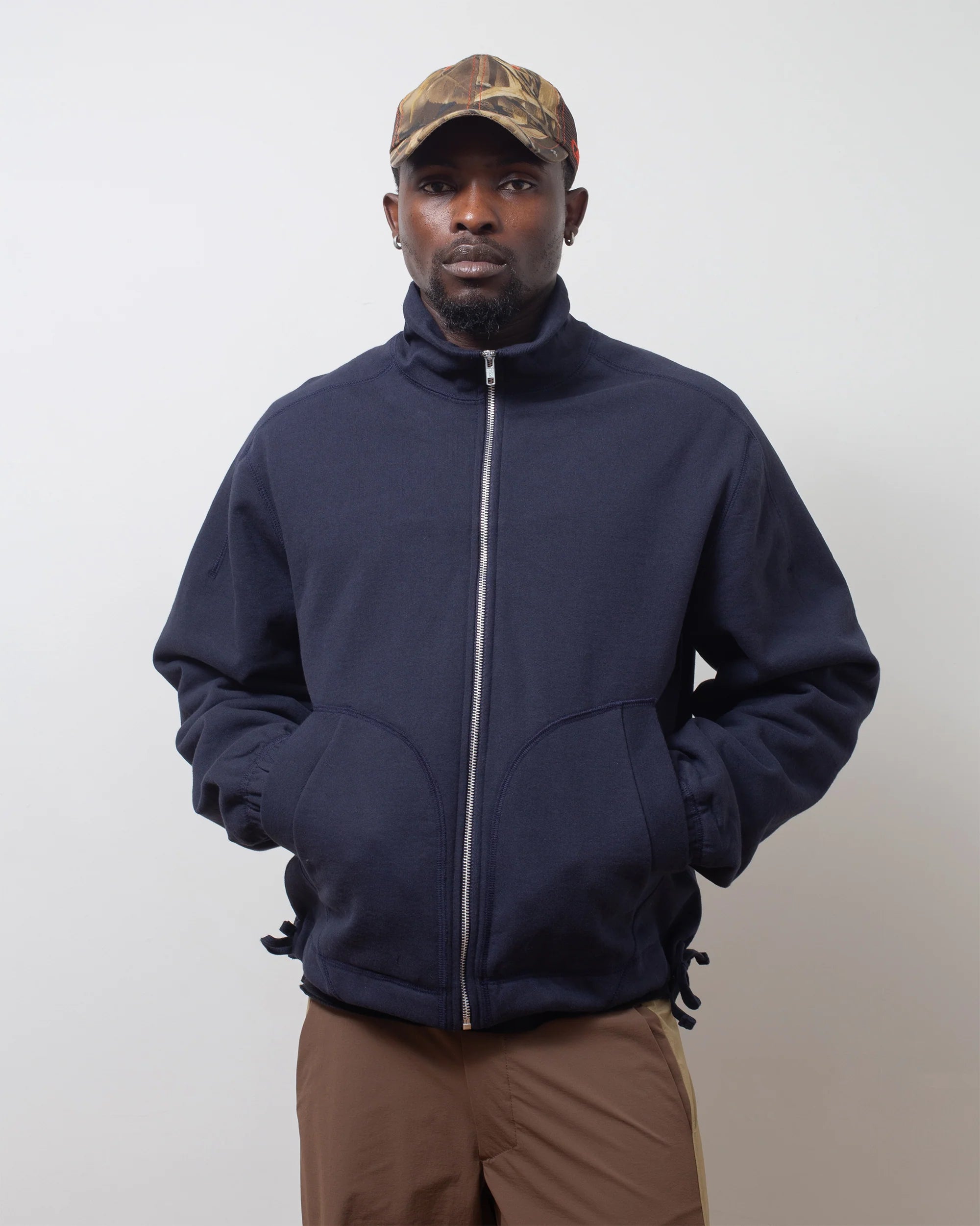 Colin Meredith Studio  Knot Zip Sweater Navy