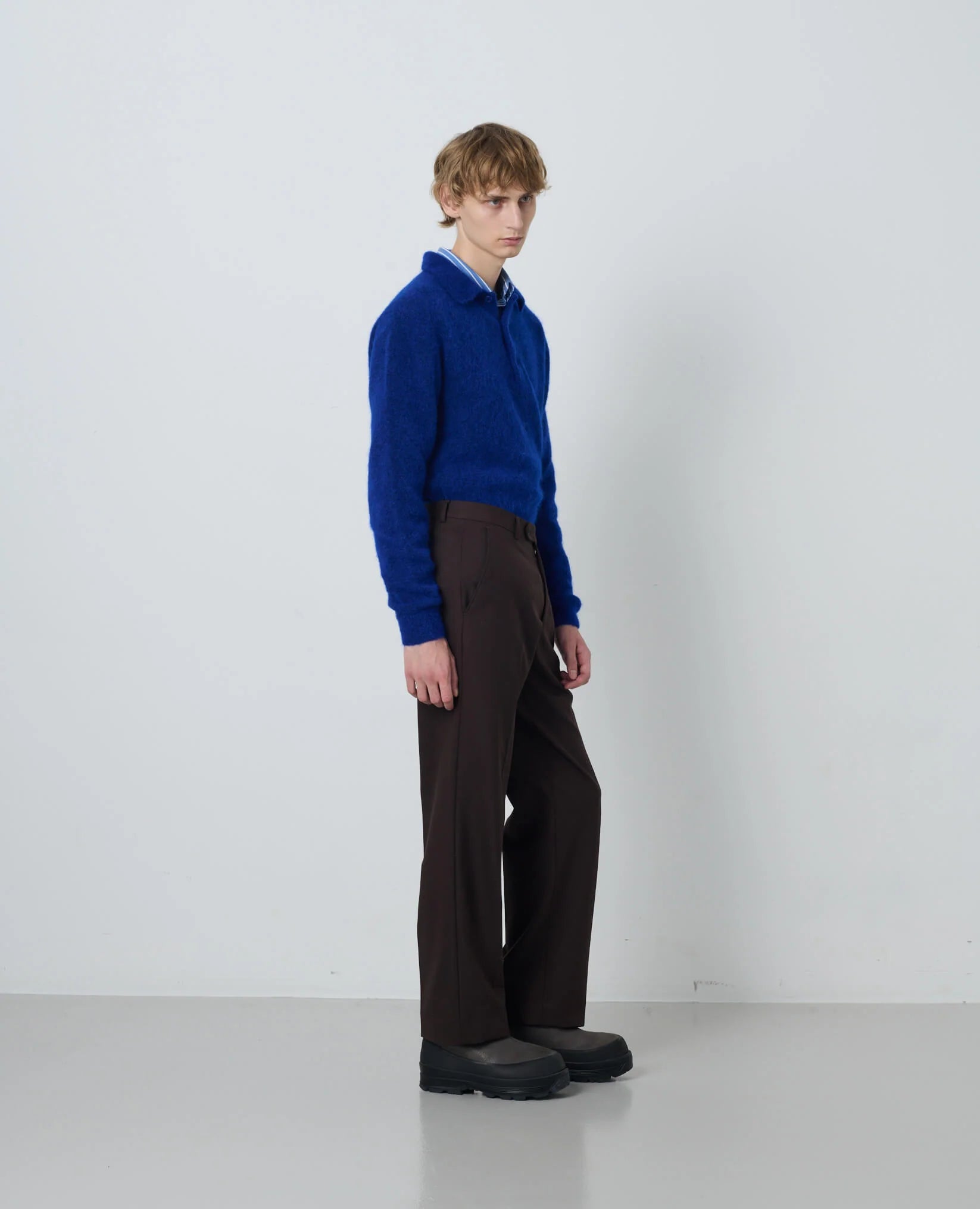 MOHAIR POLO - 200 KLEIN BLUE