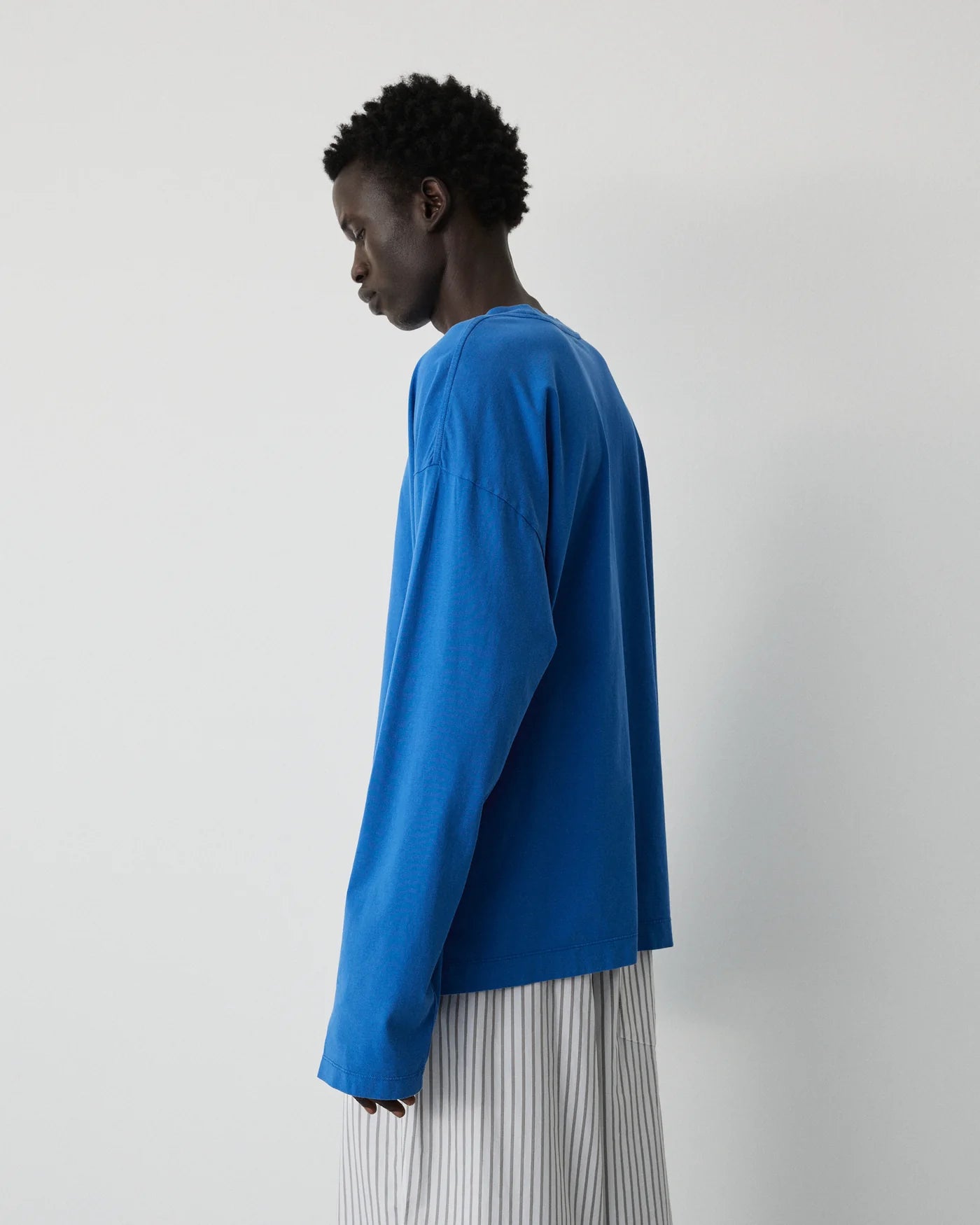 Full long sleeve t-shirt - washed bright blue