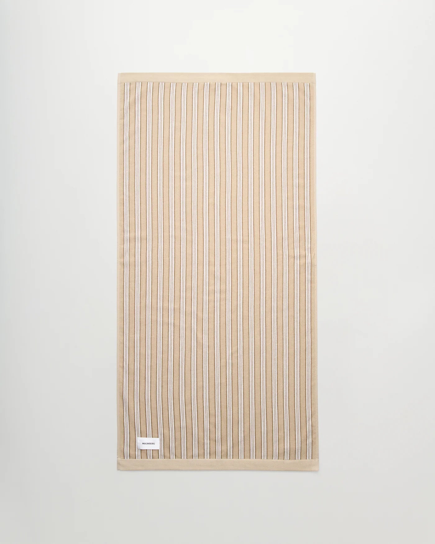Wall Street bath towel - stripe medium beige