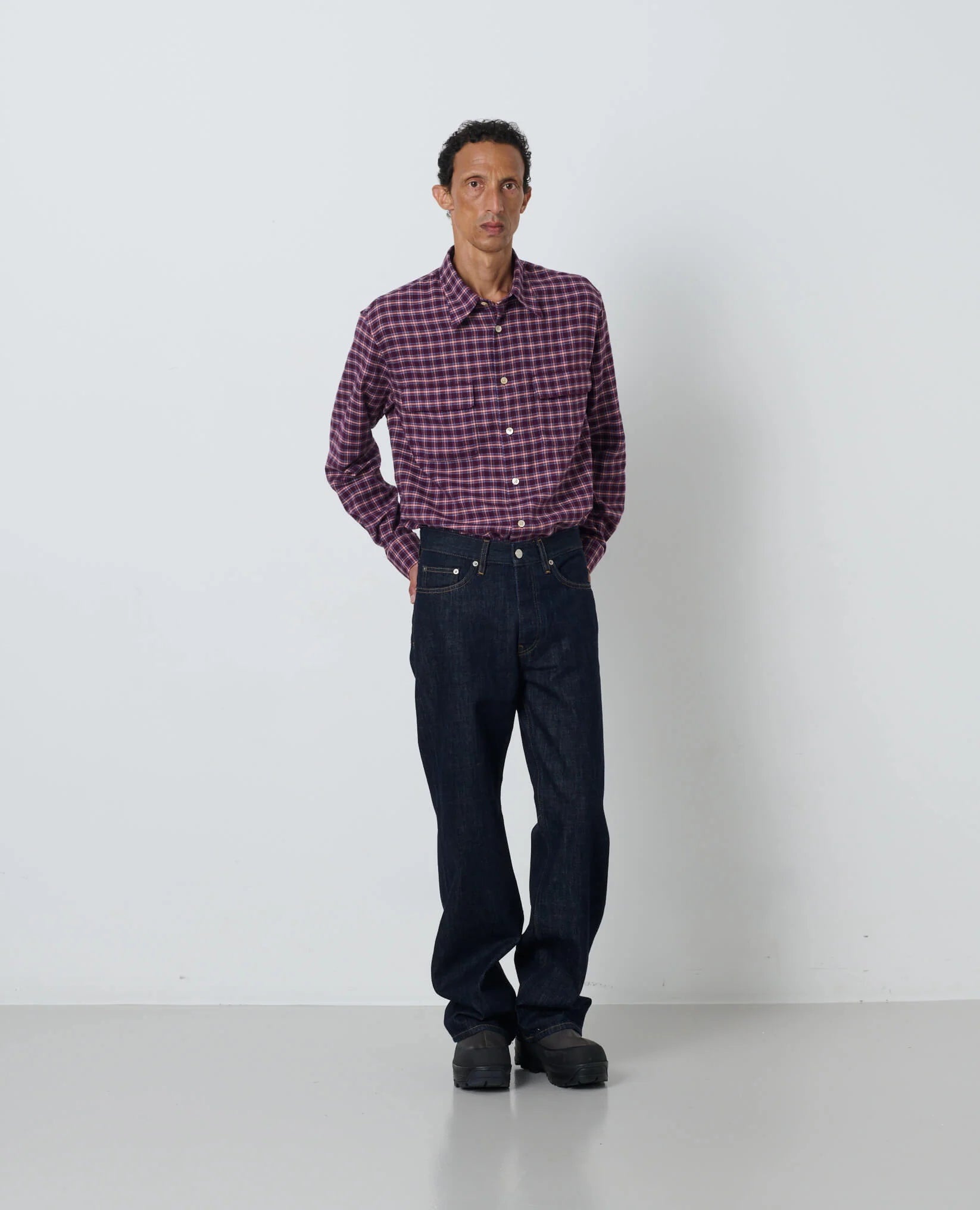 NEW POCKET SHIRT - 690 BURGUNDY