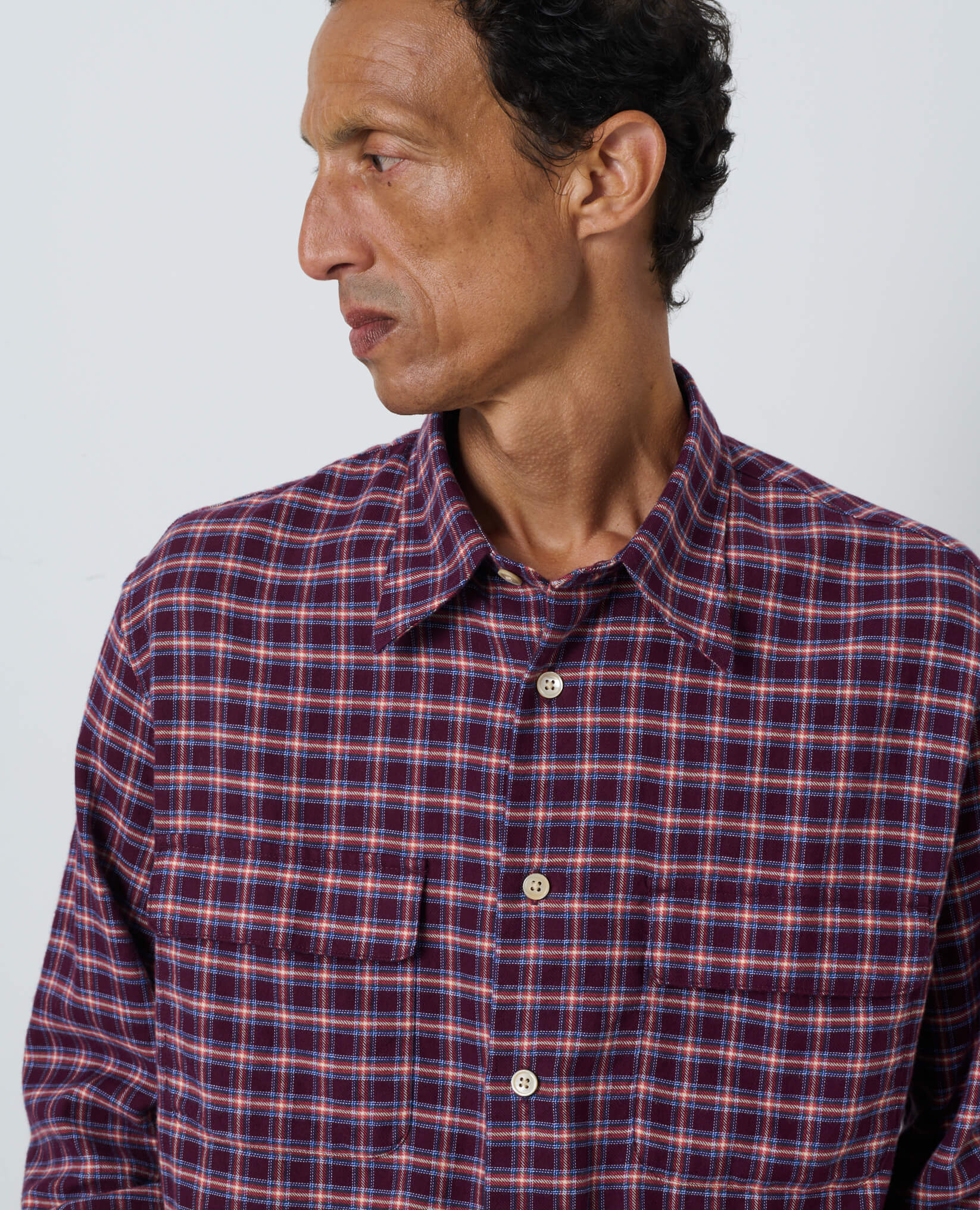NEW POCKET SHIRT - 690 BURGUNDY