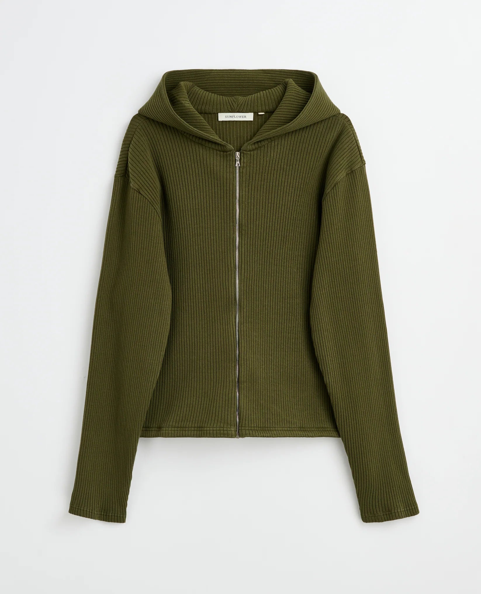 RIB ZIP SWEAT - 330 GREEN