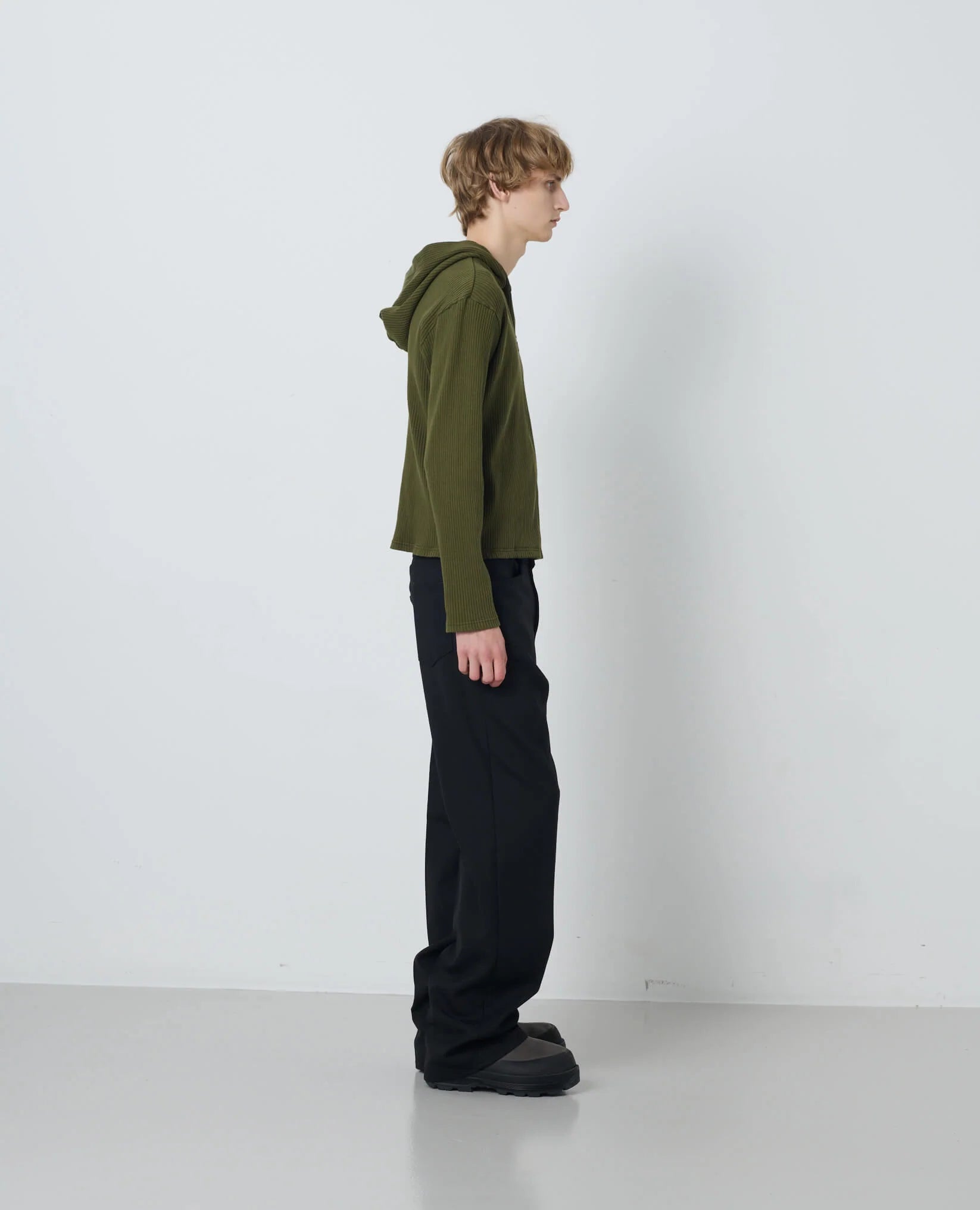 RIB ZIP SWEAT - 330 GREEN