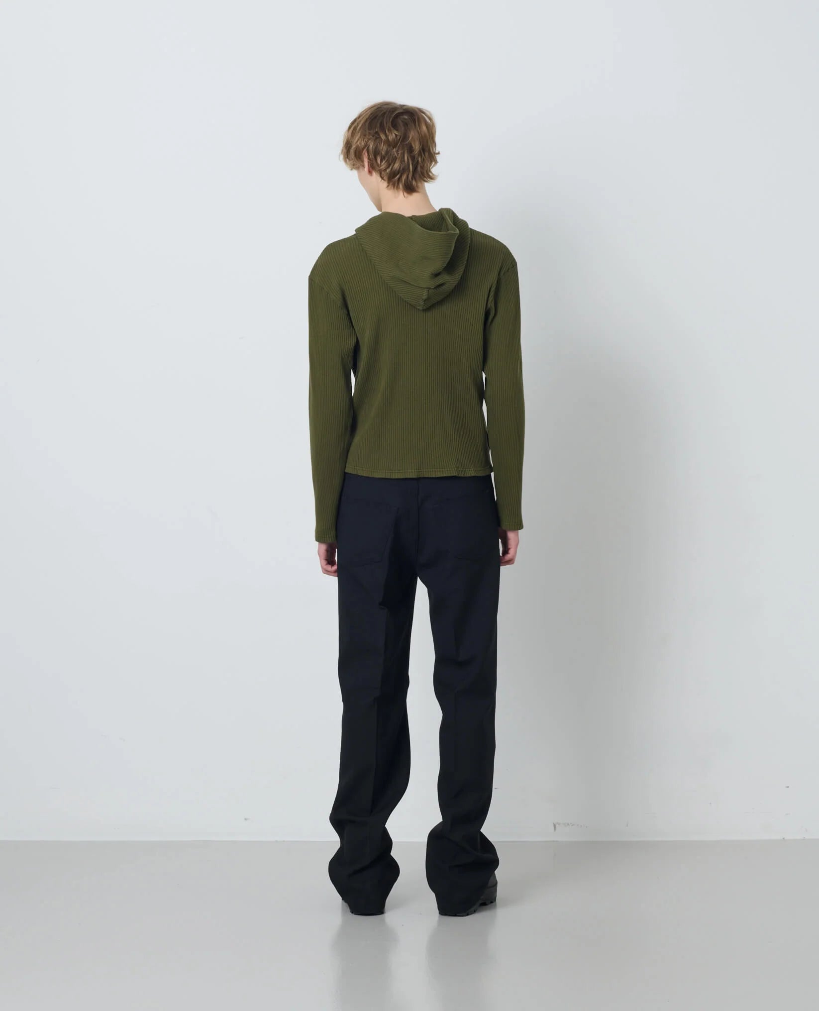 RIB ZIP SWEAT - 330 GREEN