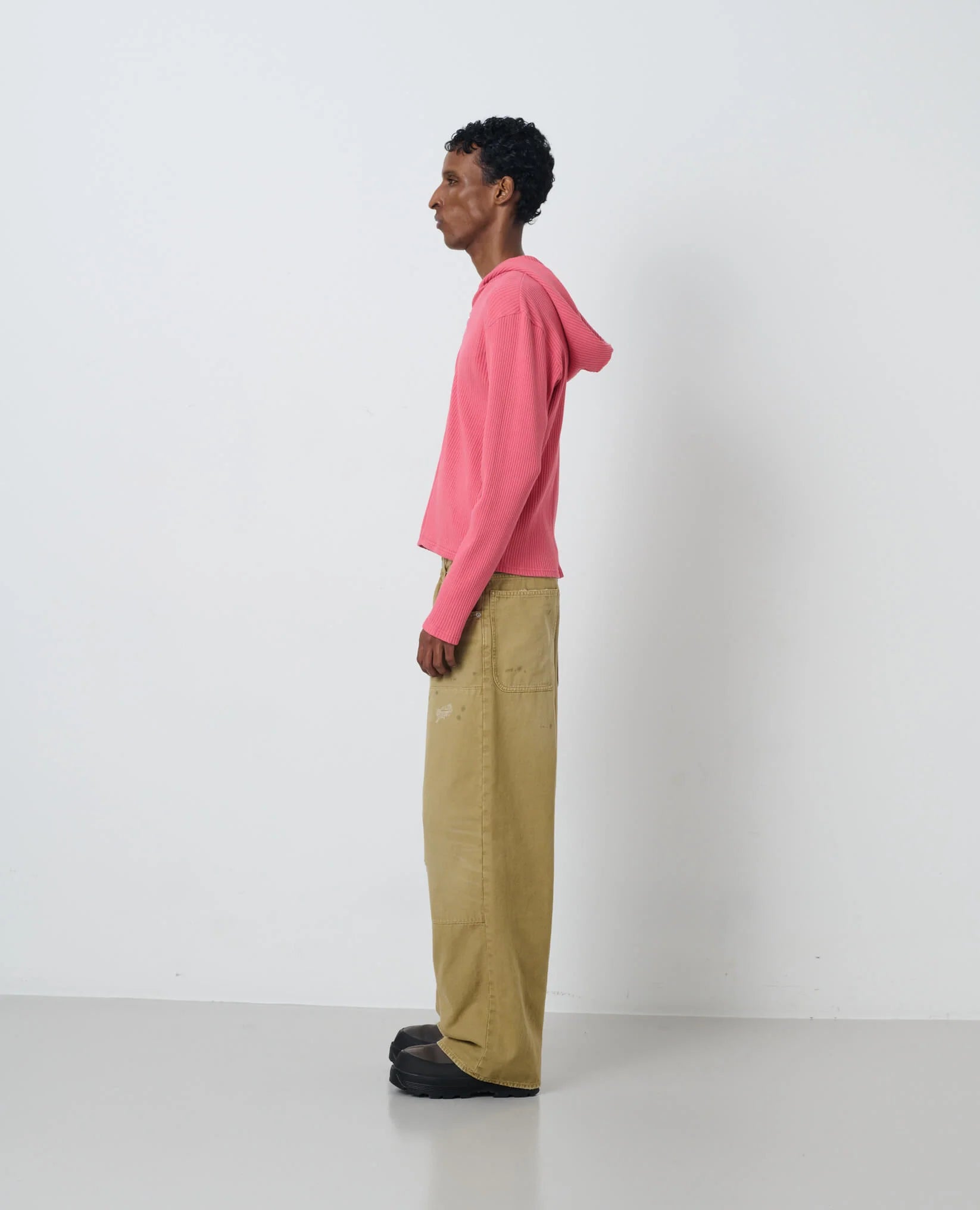 RIB ZIP SWEAT - 690 PINK