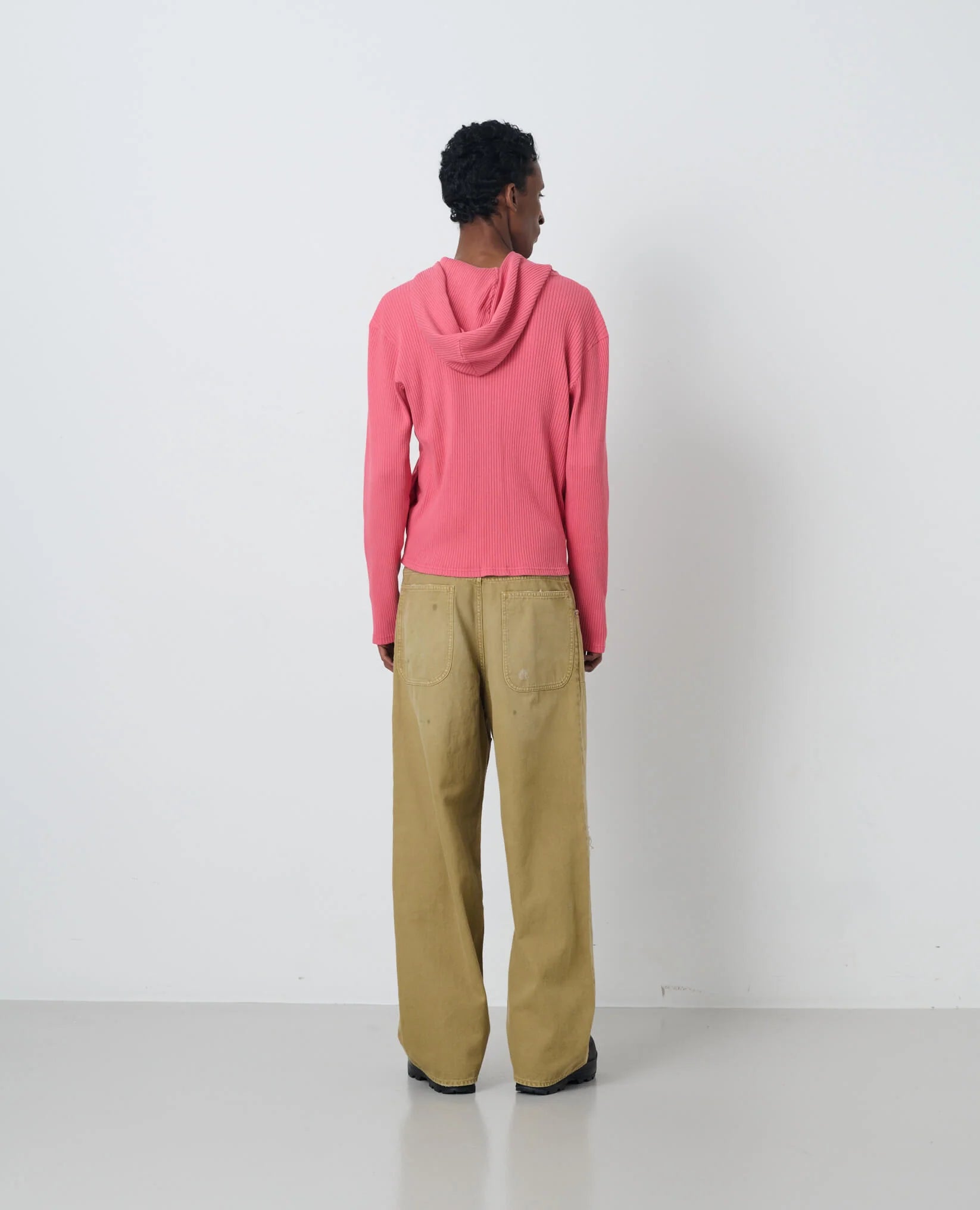 RIB ZIP SWEAT - 690 PINK