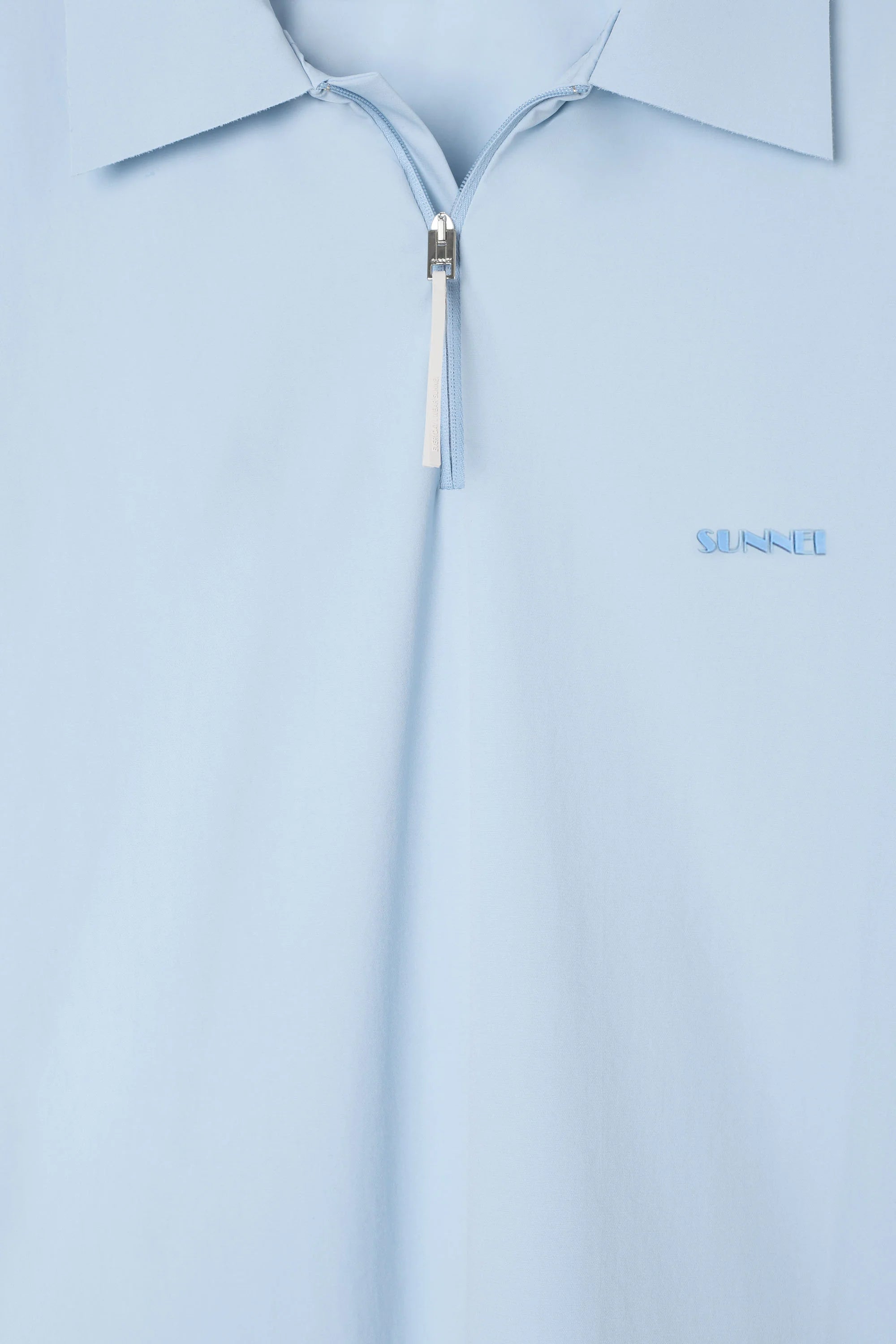 LONGSLEEVE POLO W ZIP / azure