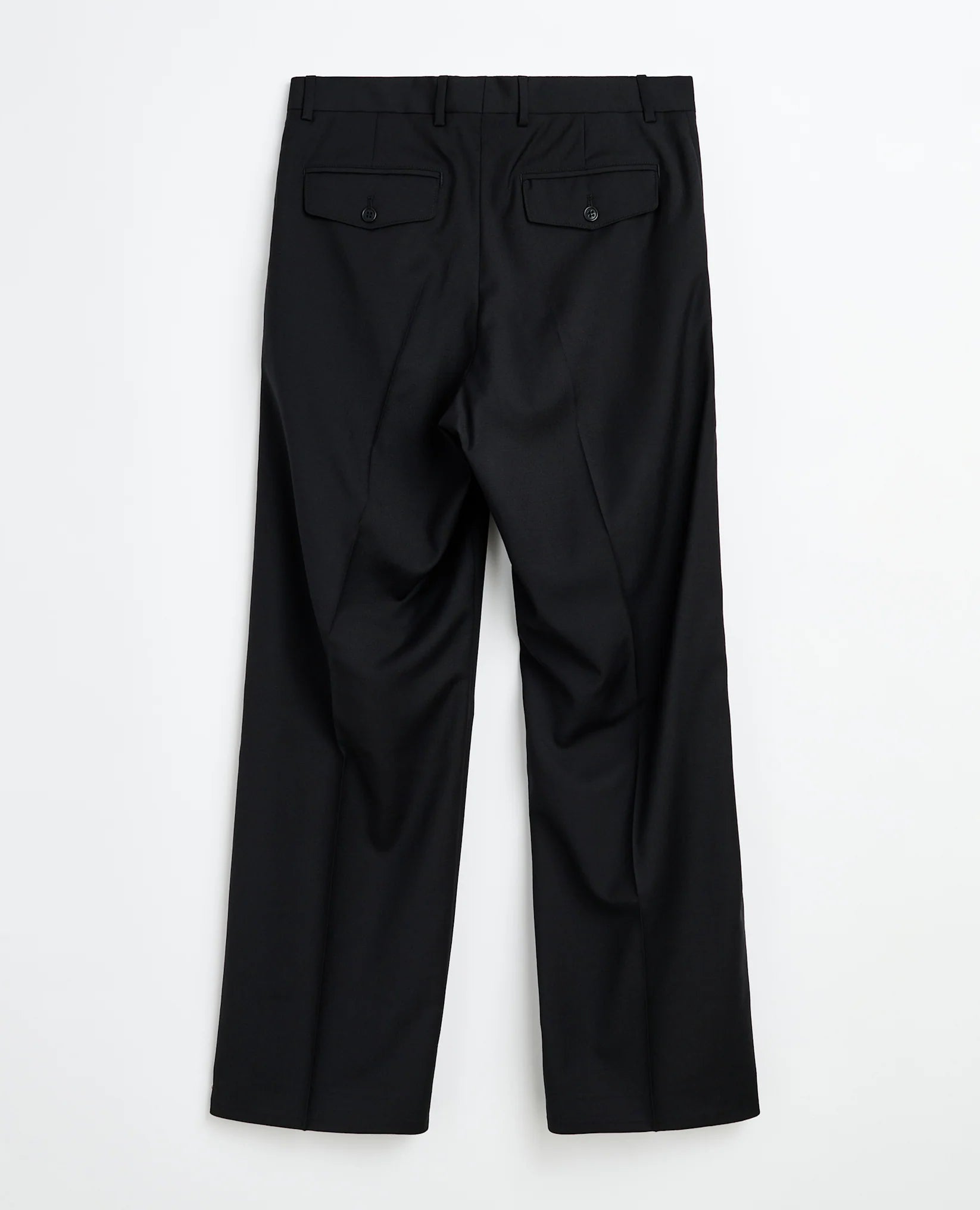 WIDE PLEATED TROUSER TROPICAL WOOL - 999 BLACK