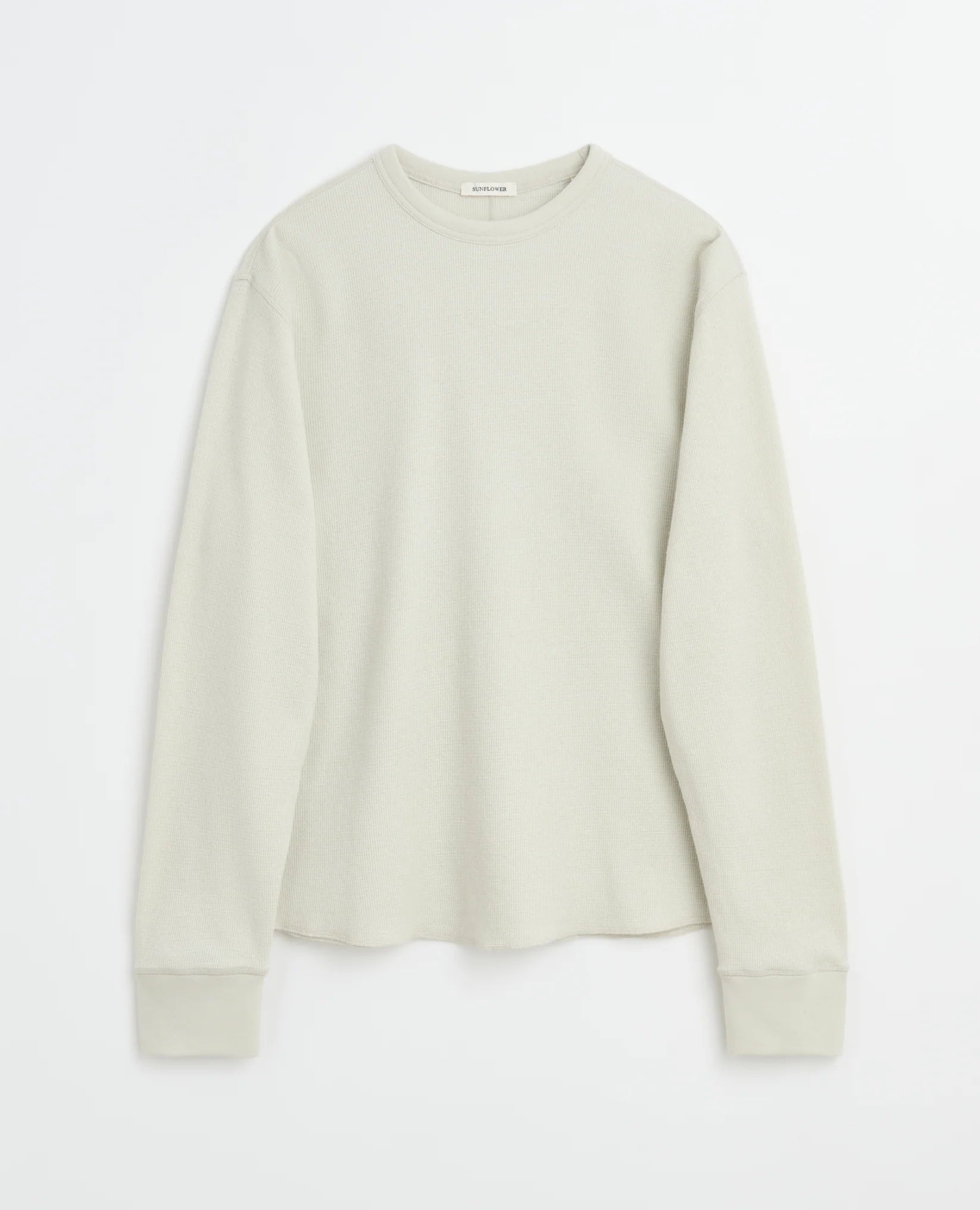 WOOL WAFFLE TEE LS - 019 KIT WHITE