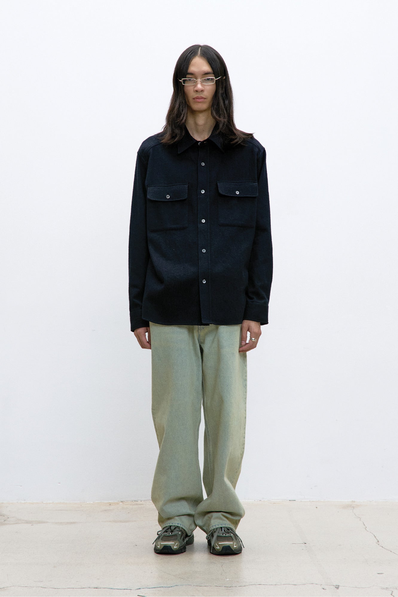 Relaxed-Fit Tinted Jeans (Light Blue)