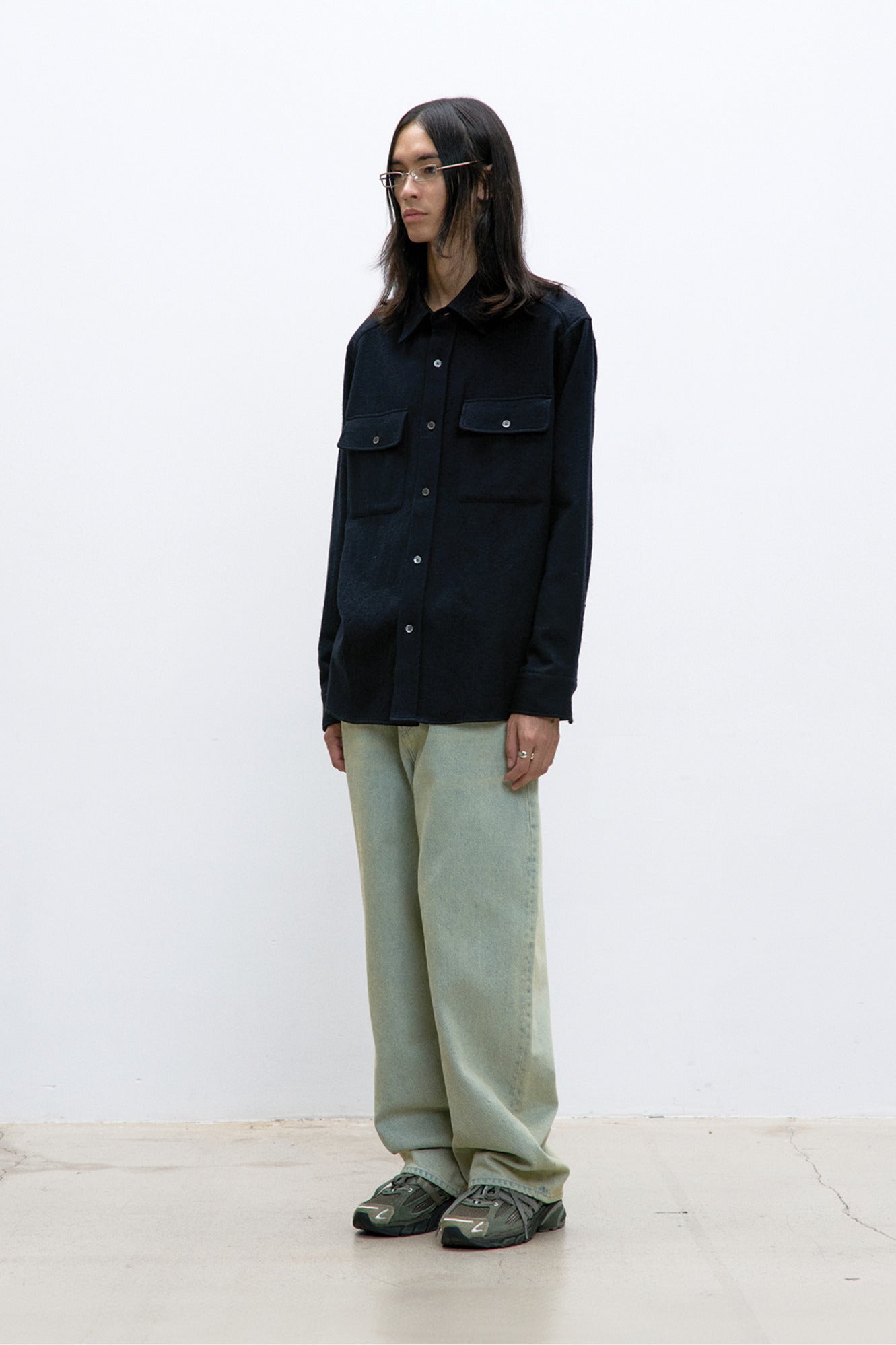 Relaxed-Fit Tinted Jeans (Light Blue)
